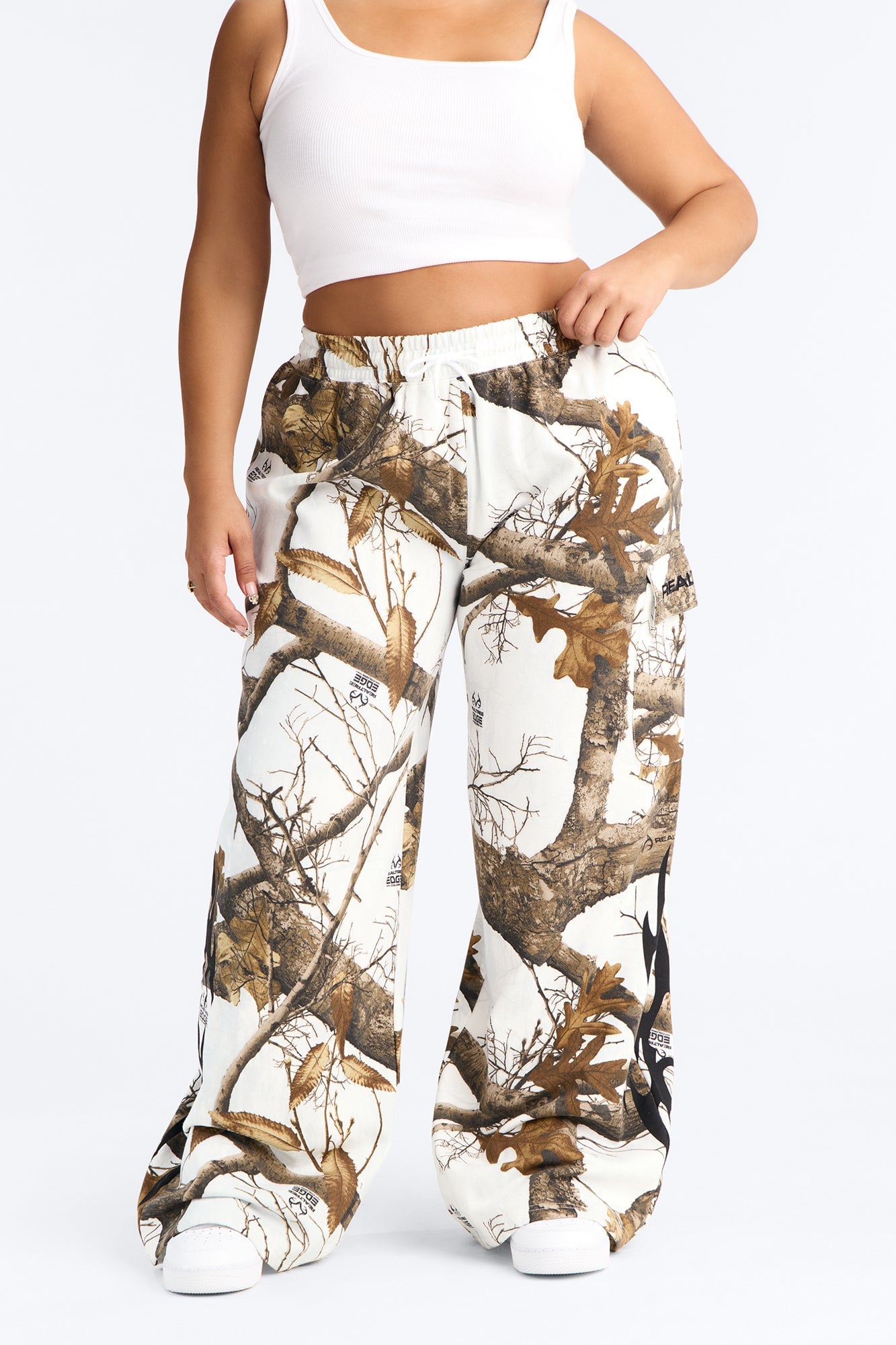 Realtree Wide Leg Pant - White/combo image 2