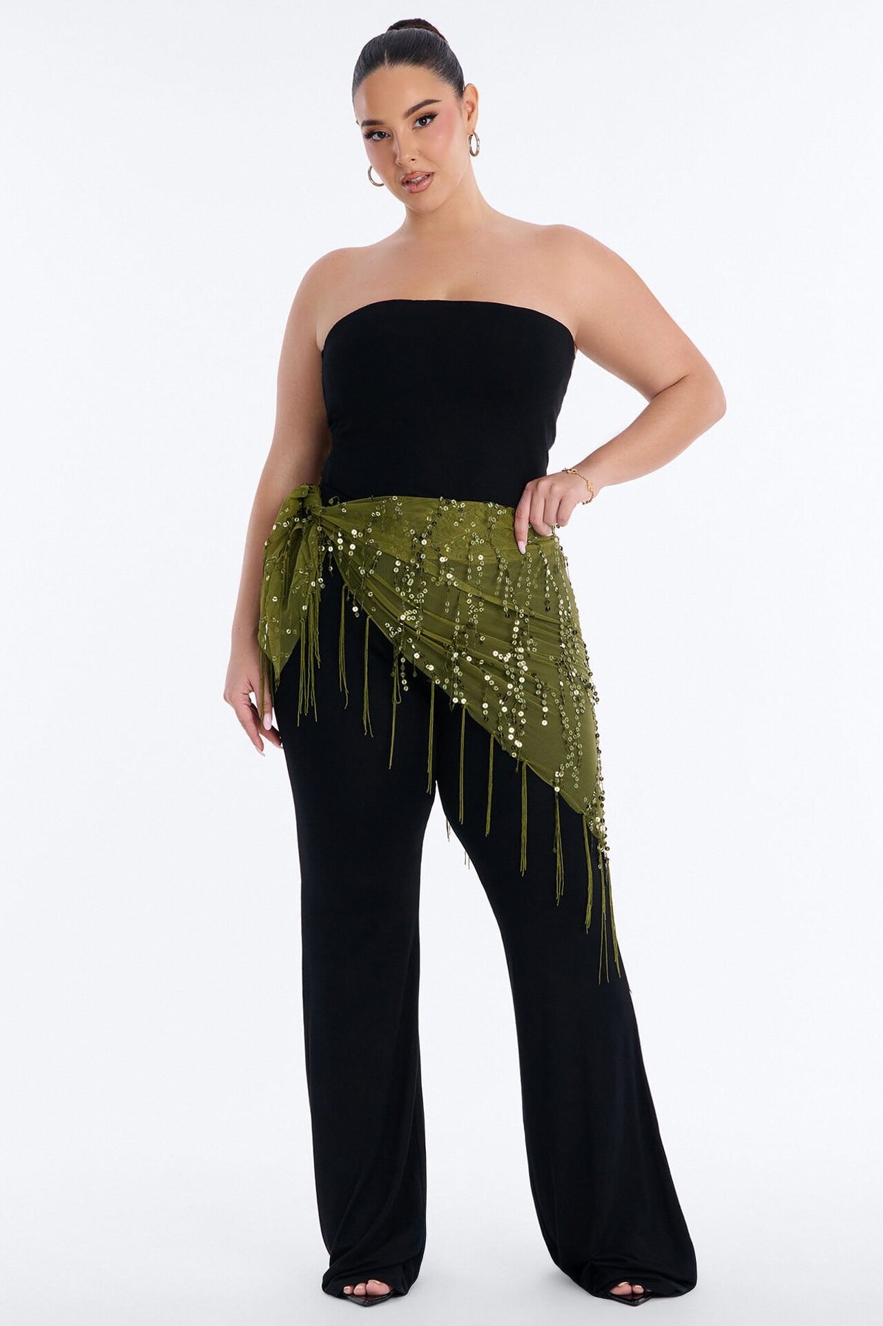 Avery Embellished 3 Piece Pant Set - Black image 1