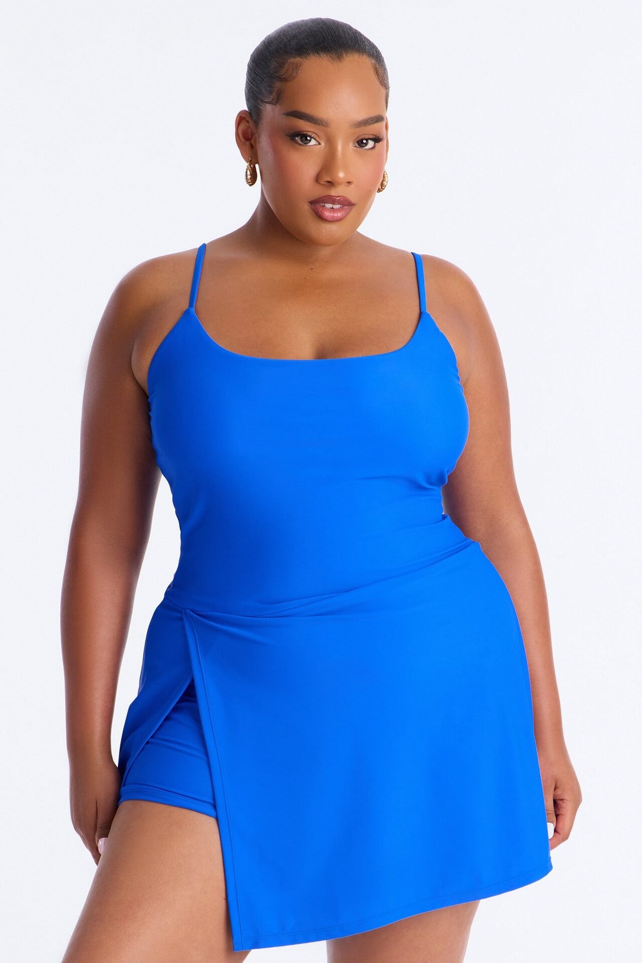 Layla 1 Piece Swimsuit Dress - Royal image 1