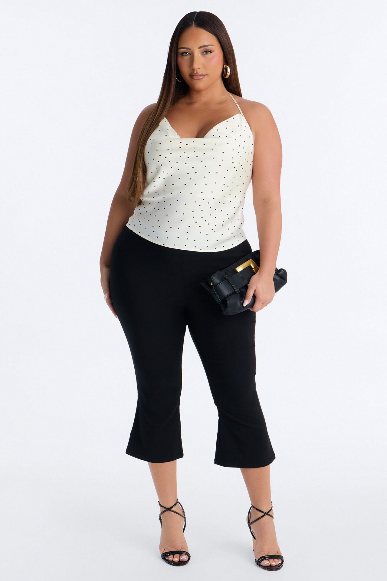 Lenora Capri Mid Rise Pant - Black image 1