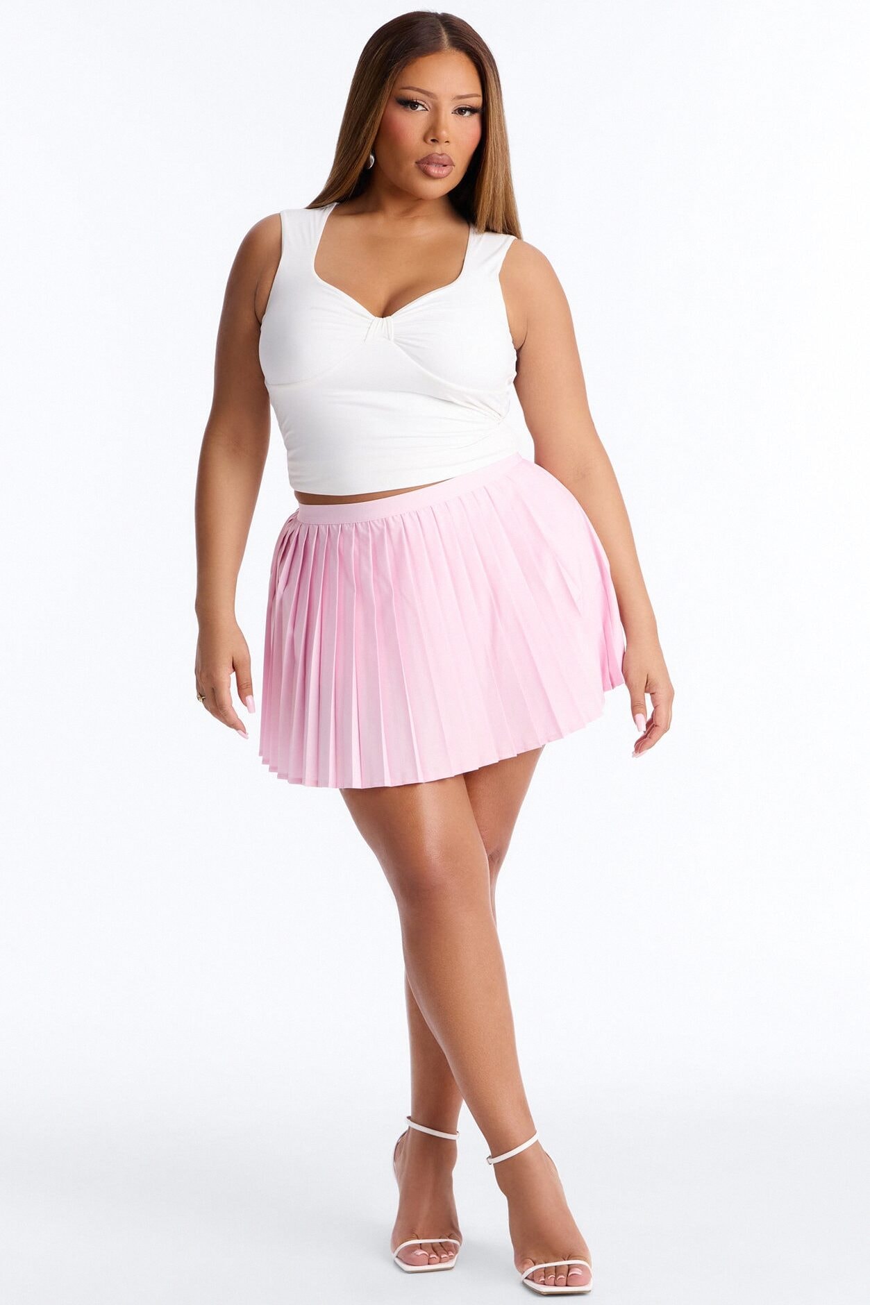 Sharon Pleated Skort - Light Pink image 1