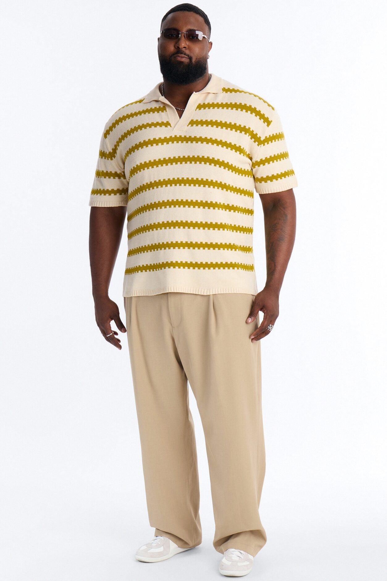 Ripple Stripe Johnny Polo - Green image 1