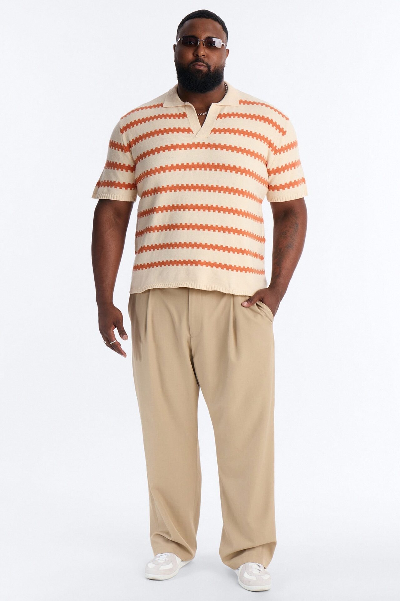 Ripple Stripe Johnny Polo - Orange image 1