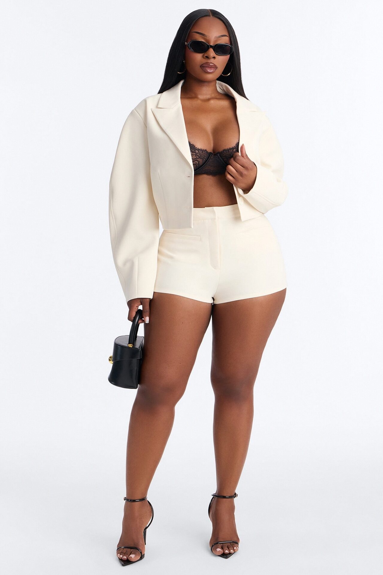 Kennedy High Rise Cheeky Short - Ivory image 1