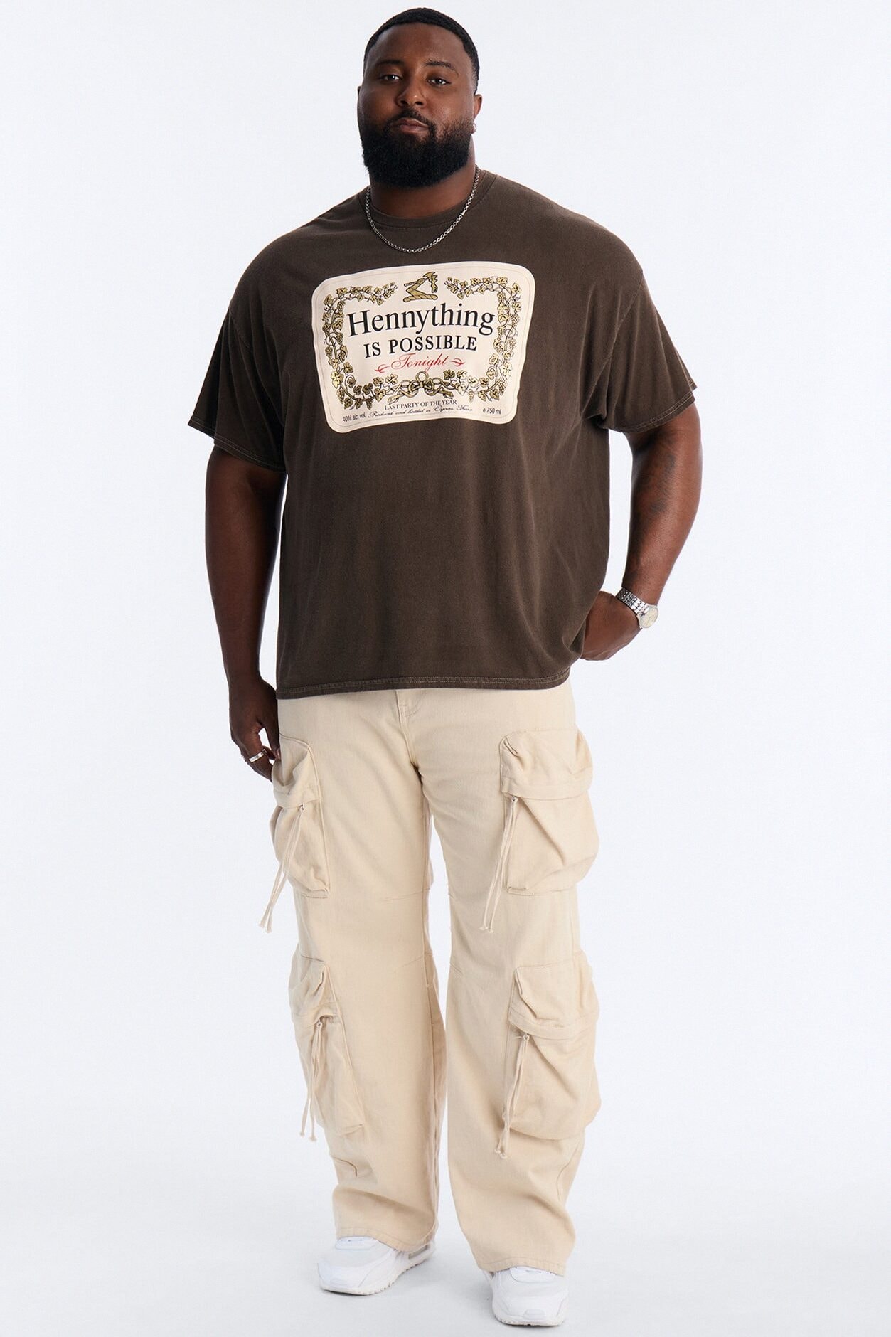 Hennything Is Possible Short Sleeve Crew Tee - Brown image 1