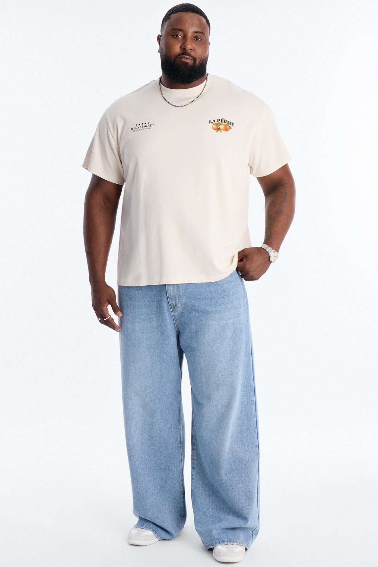 La Peche Juicy Market Short Sleeve Tee - Sand image 1