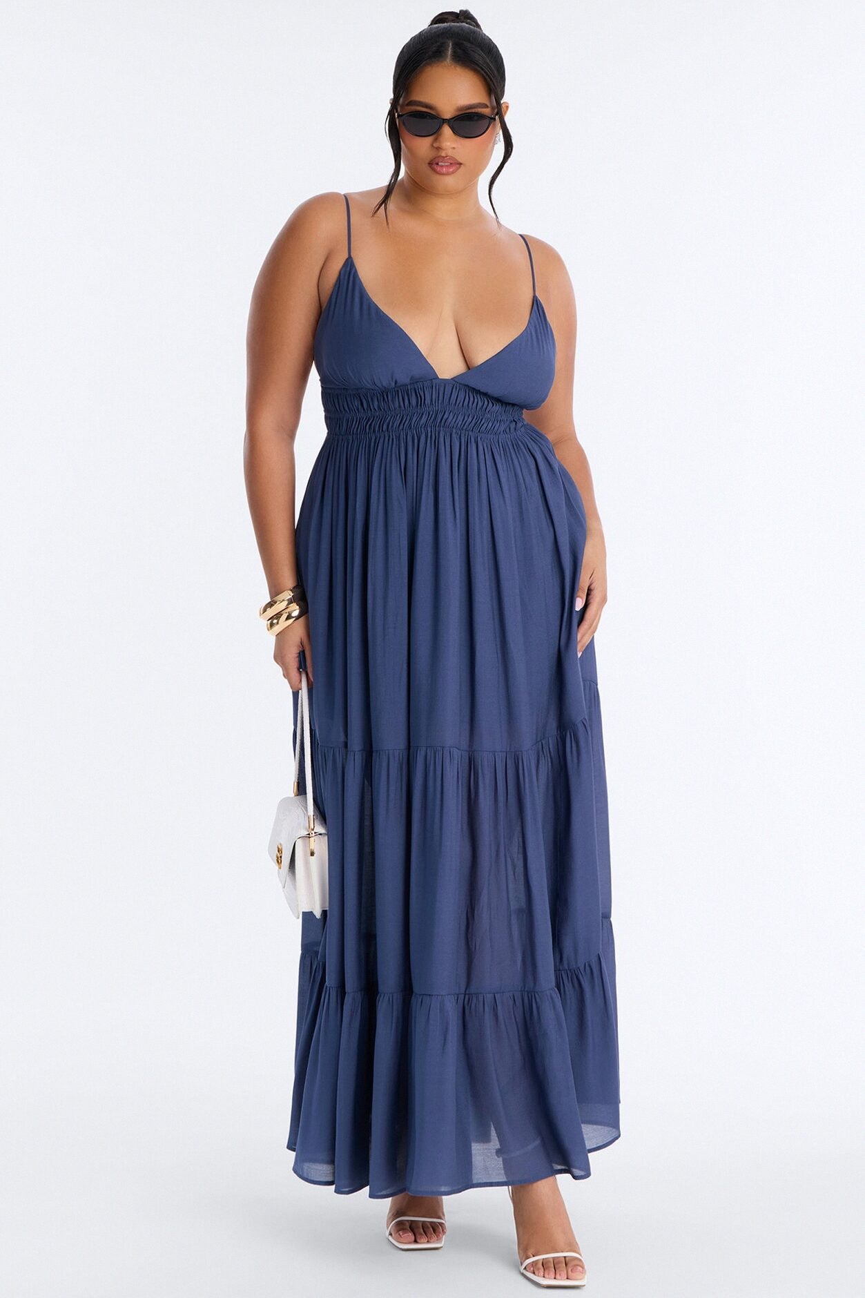 Daily Vibe Backless Maxi Dress - Denim image 1