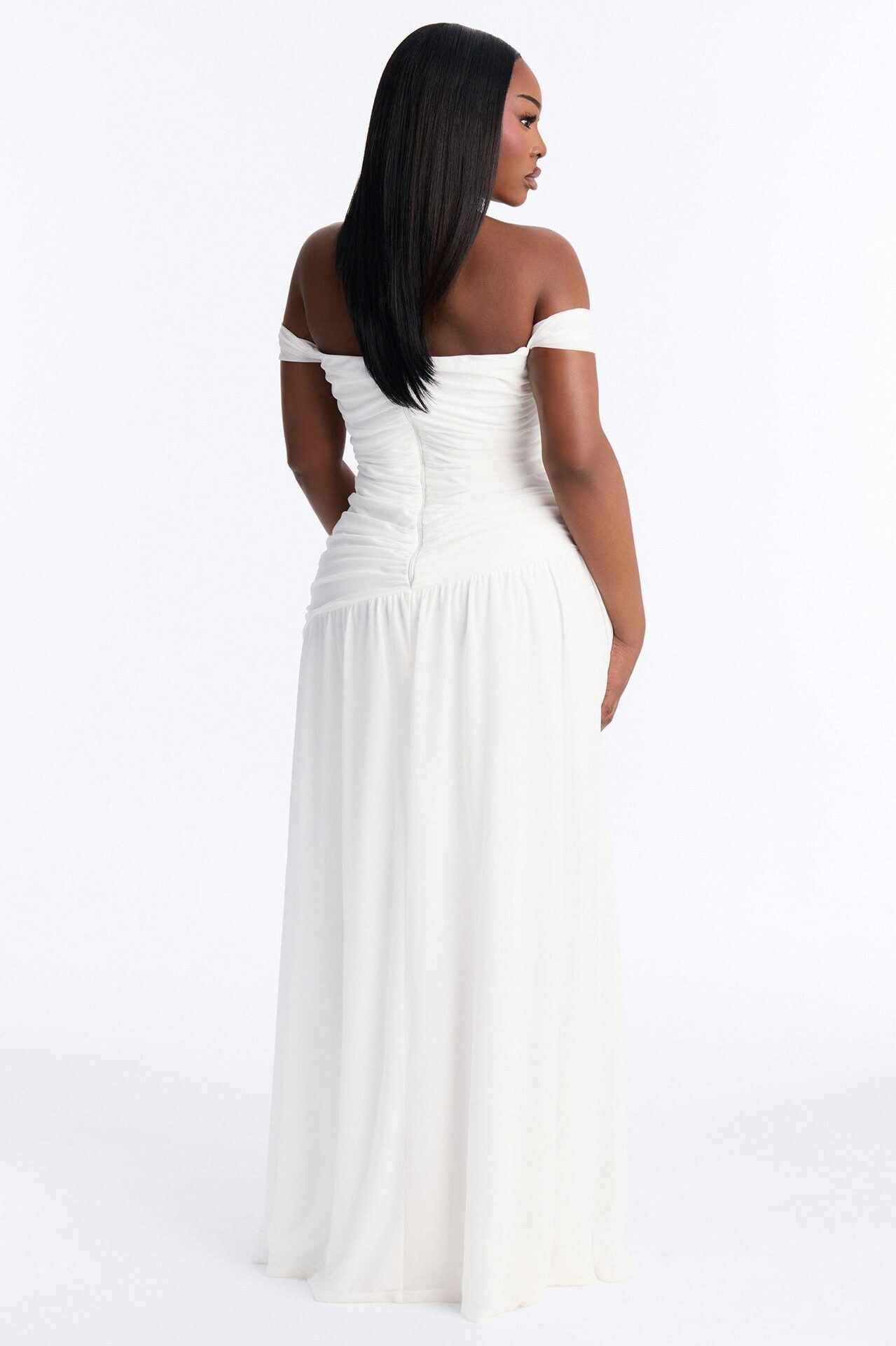 Nice Touch Ruched Gown - Ivory image 1