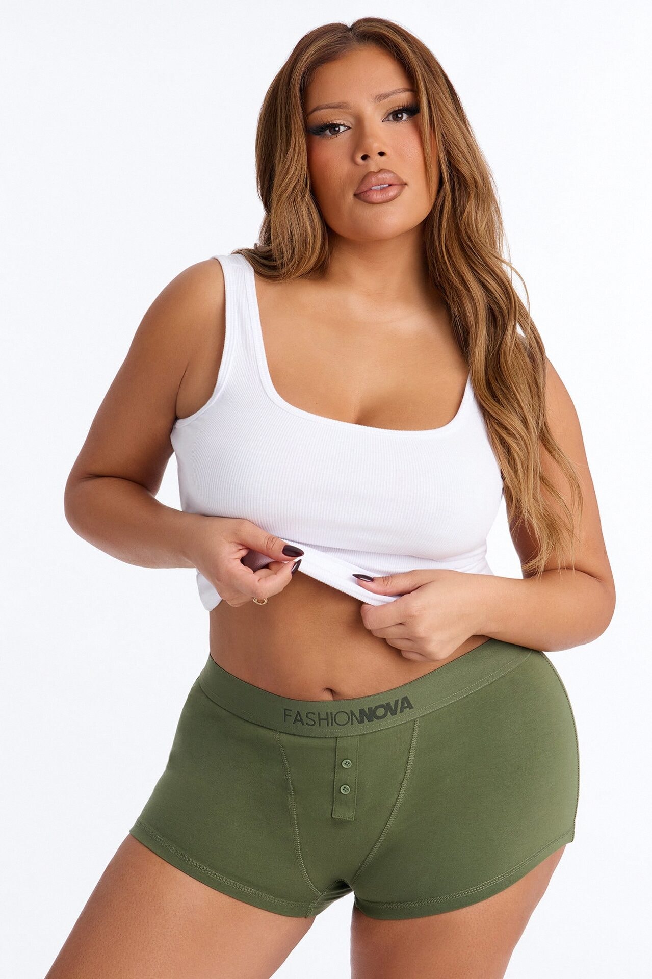 FN Mood Cotton Boyshort - Olive image 1