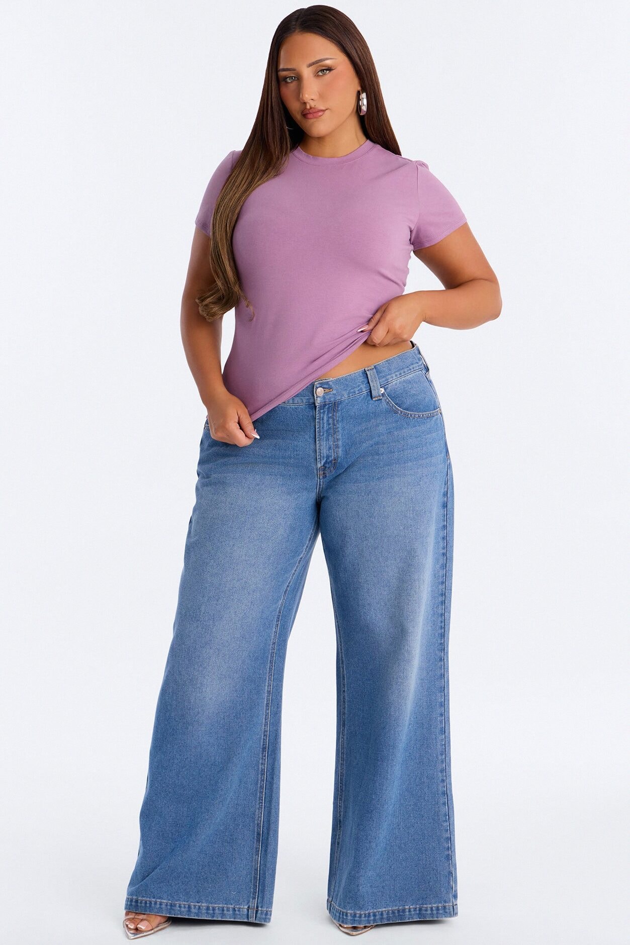 Camilla Classic Fit Crew Neck Tee - Plum image 1