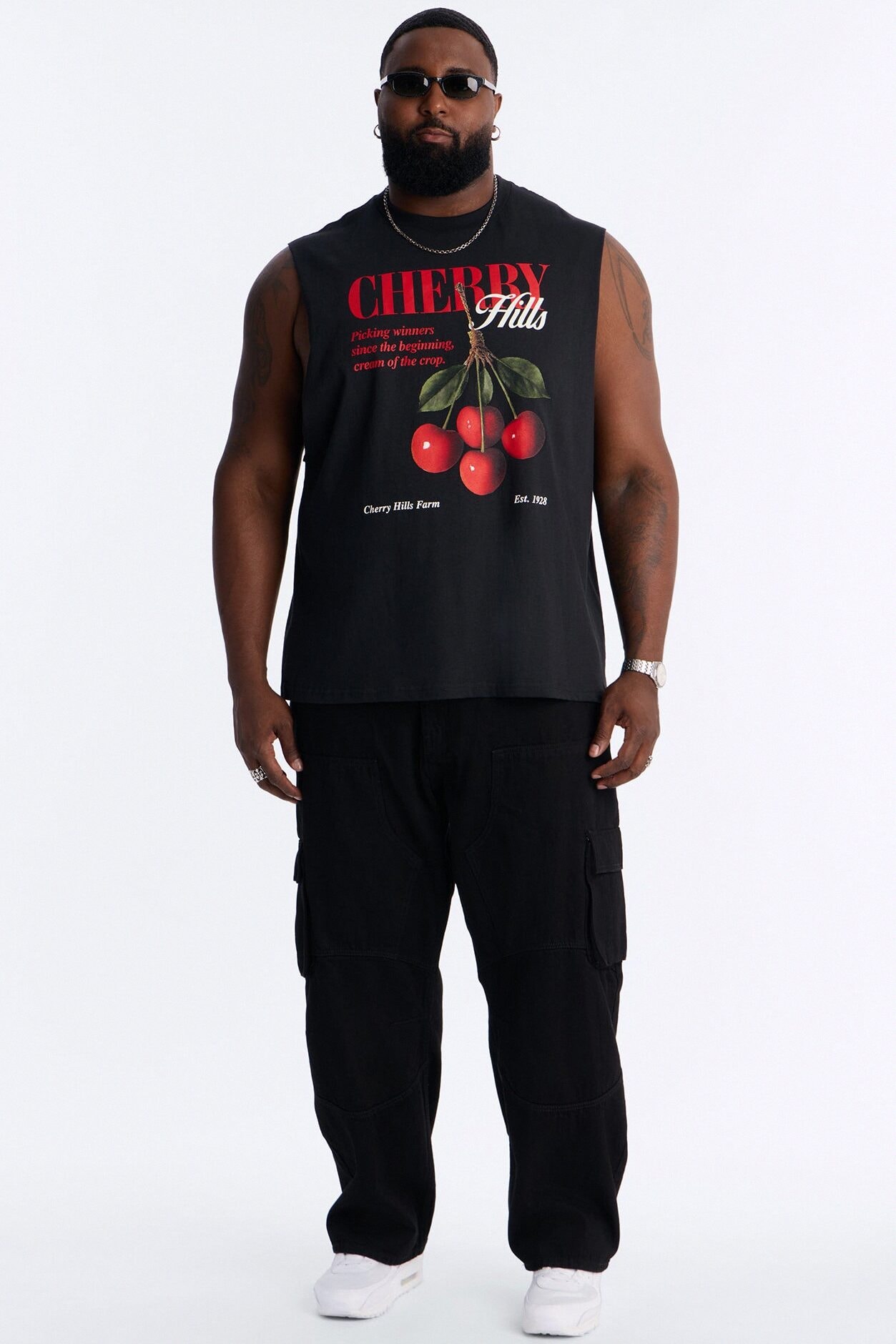 Cherry Hills Oversized Muscle Tee - Black image 1