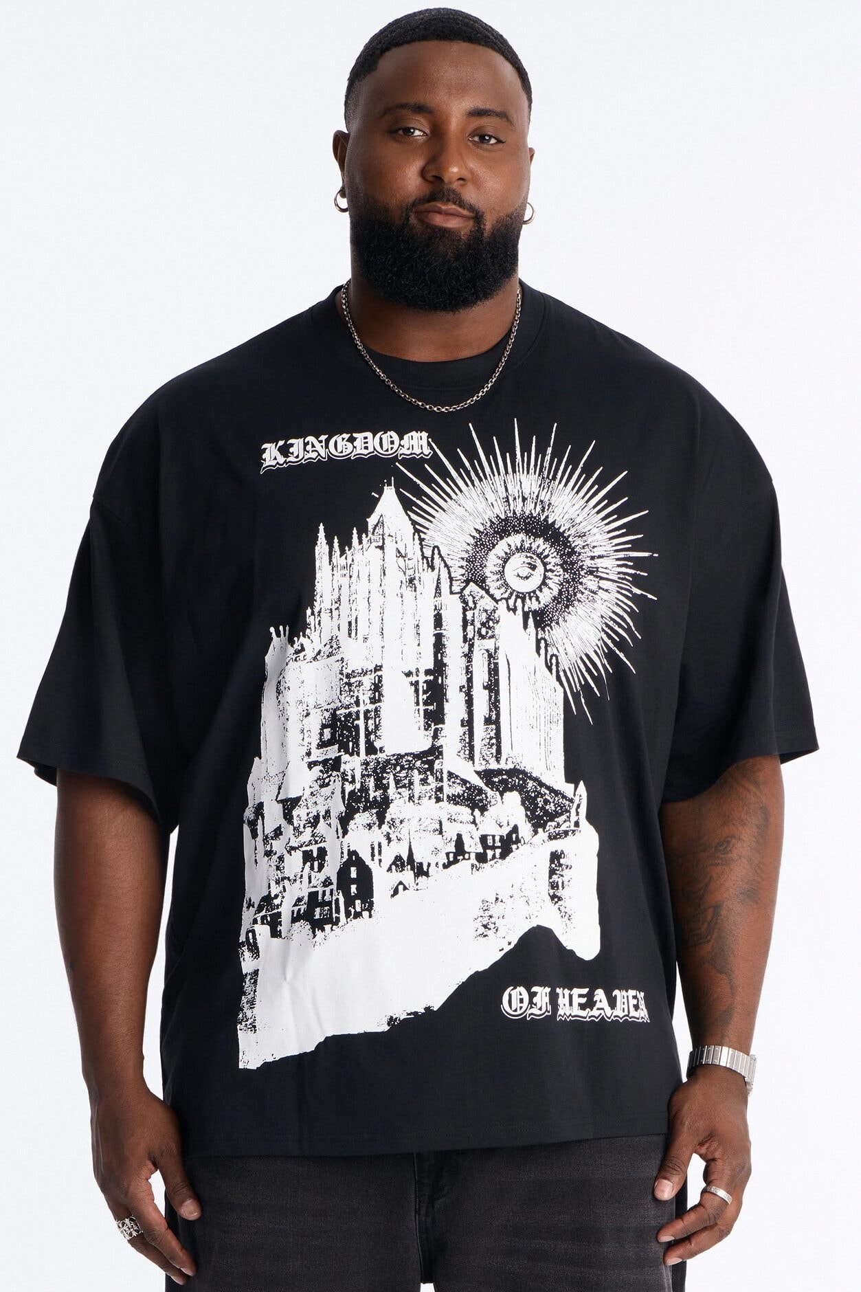 Kingdom Of Heaven Oversized Short Sleeve Tee - Black image 1
