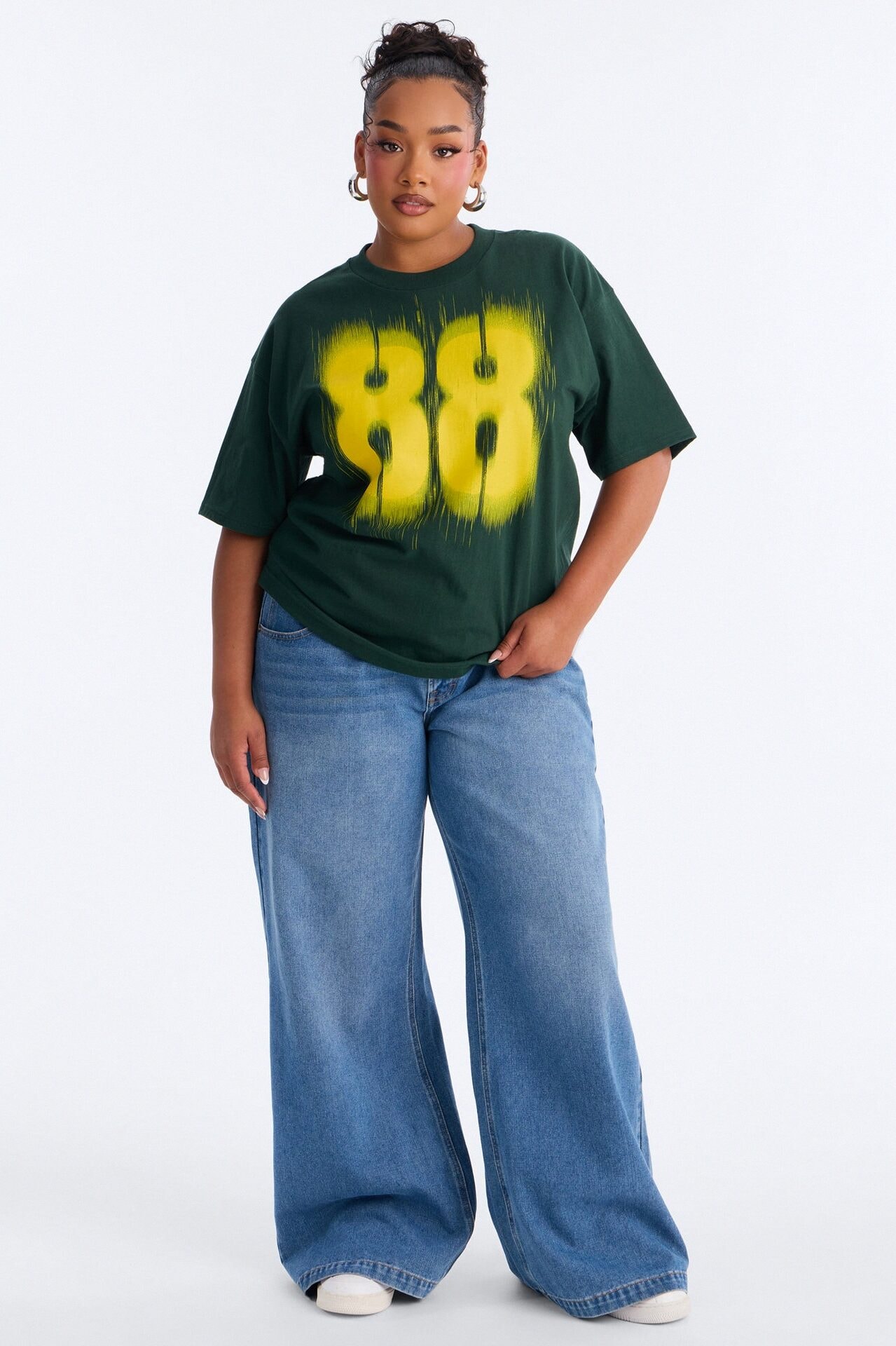 Lucky Number 88 Boxy Tee - Hunter image 1