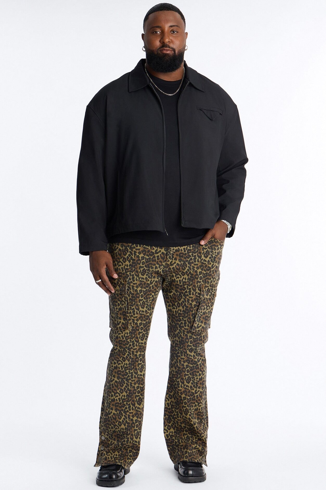Stacked Slim Flare Wildin Out Snap Slit Jean - Brown image 1