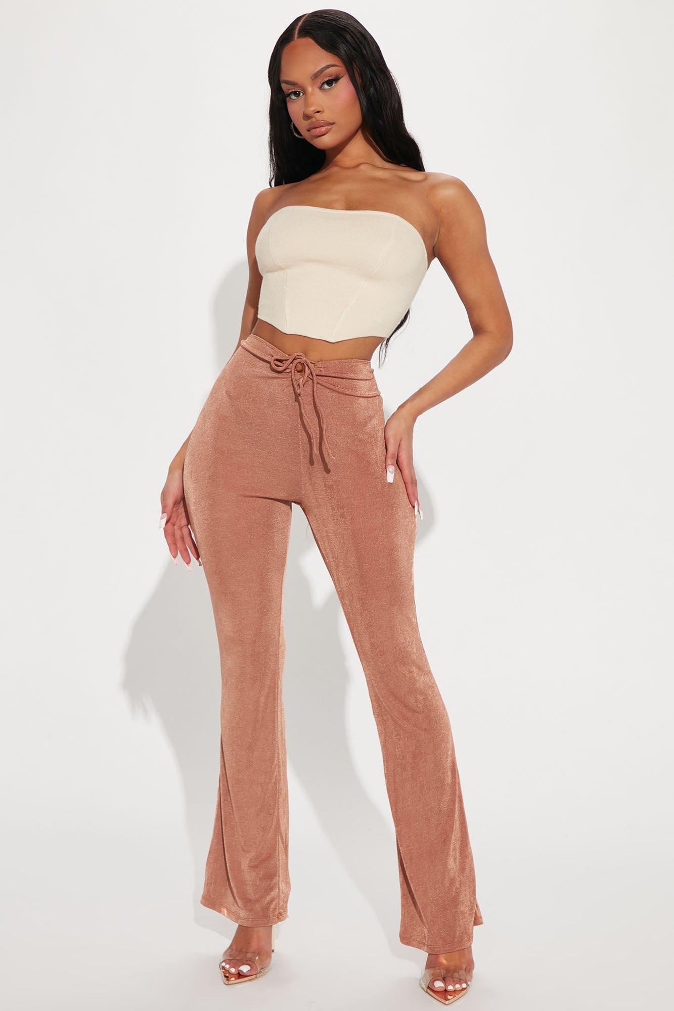 Make It Look Easy Flare Pant - Tan image 1