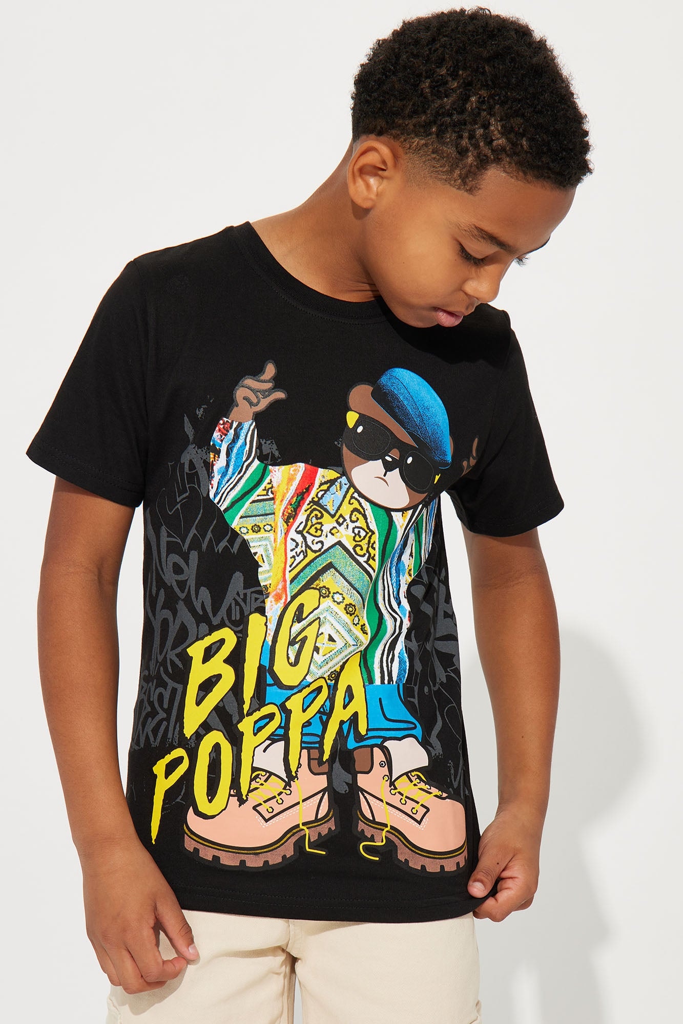 Mini Big Poppa Short Sleeve Tee - Black image 1