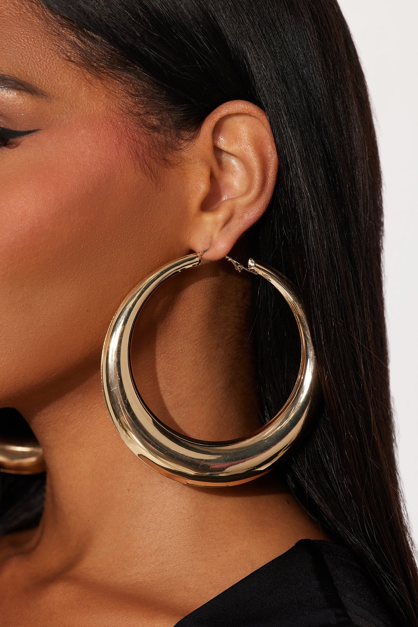 Catalina Oversized Hoop Earrings - Gold image 1