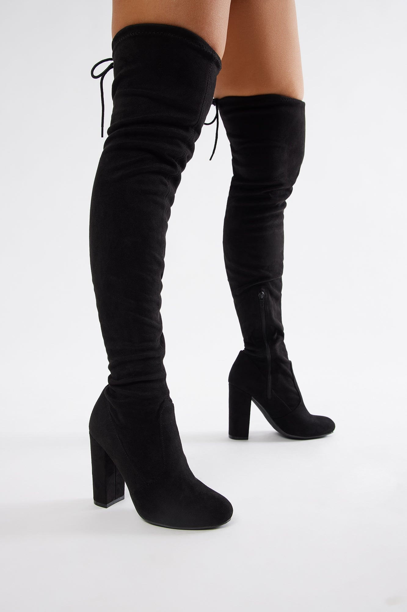 Pretty In Thigh High Boots - Black image 1