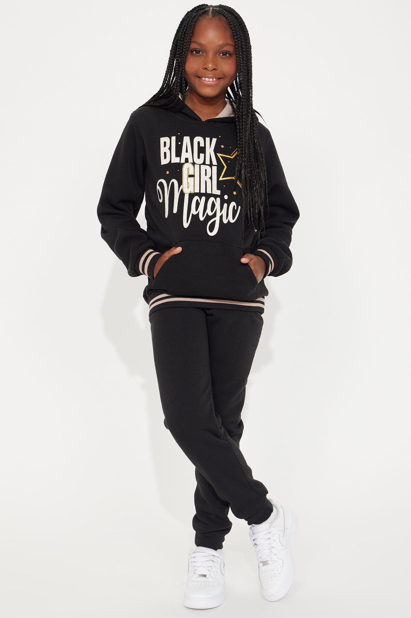 Mini Girl Magic Fleece Set - Black image 1