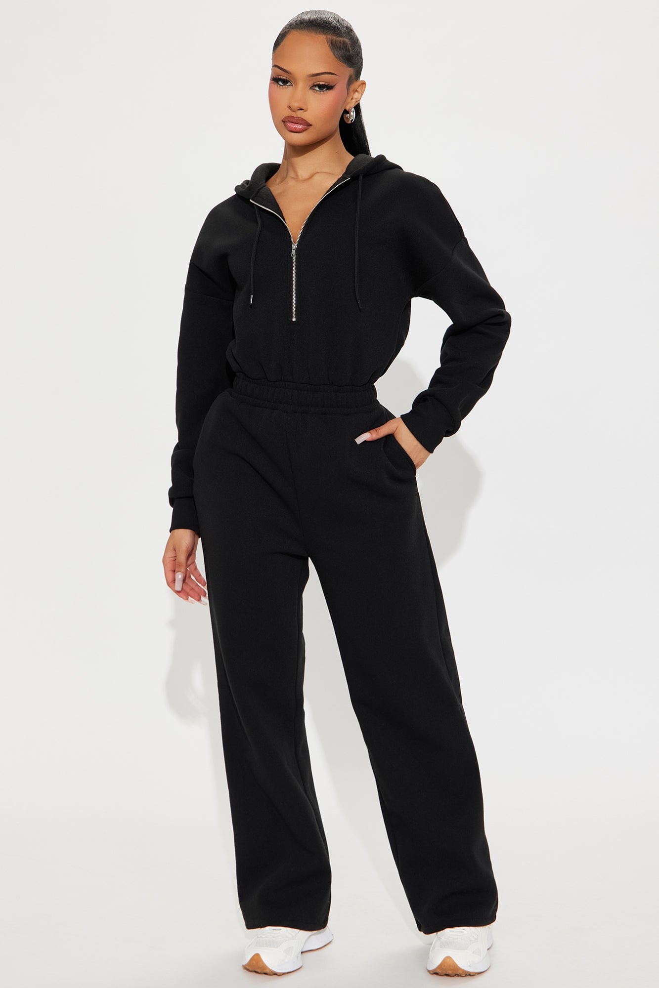 Charlie Fleece Jumpsuit - Black image 1