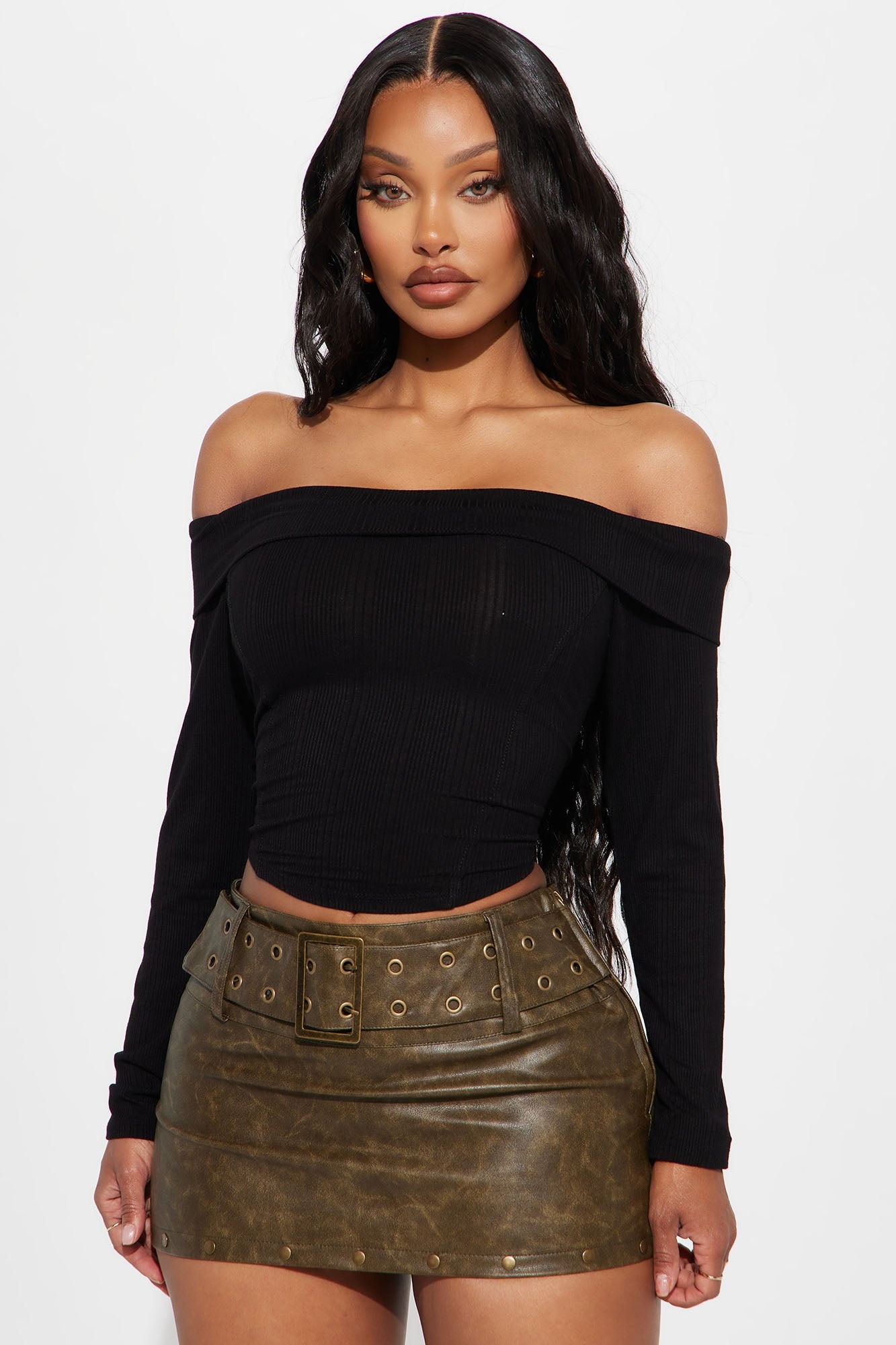 Kennedi Off Shoulder Top - Black image 1