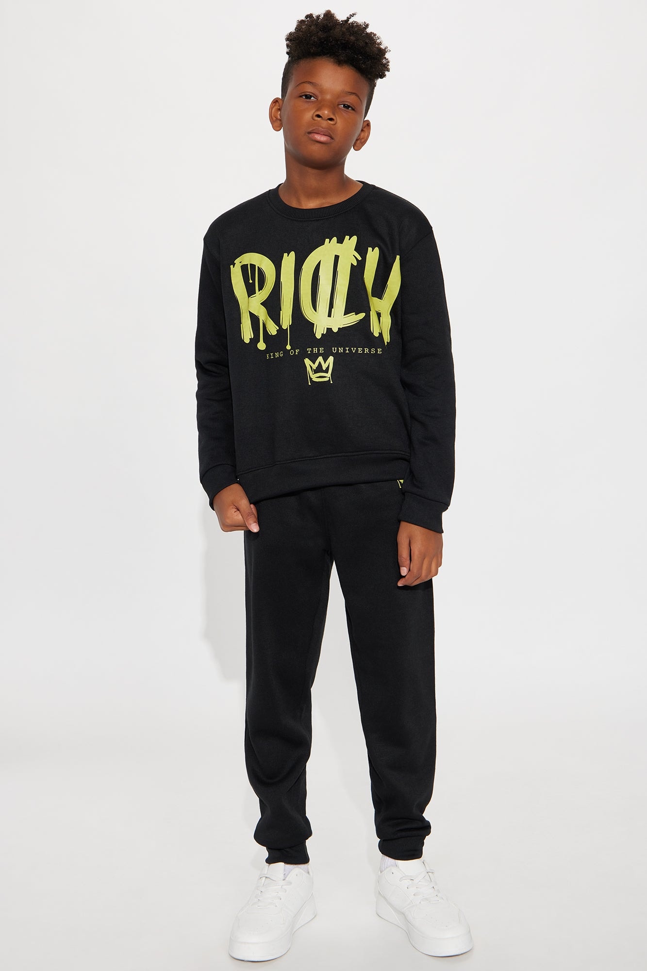 Mini Rich Jogger Pant Set - Black image 1