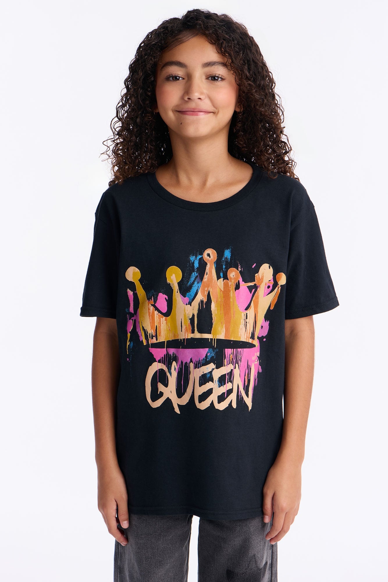 Mini Queen Crown Tee - Black image 1