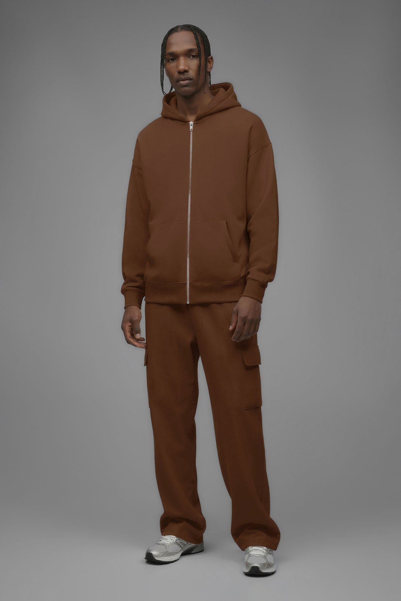 410 Oversized Zip Hoodie - Chestnut image 1