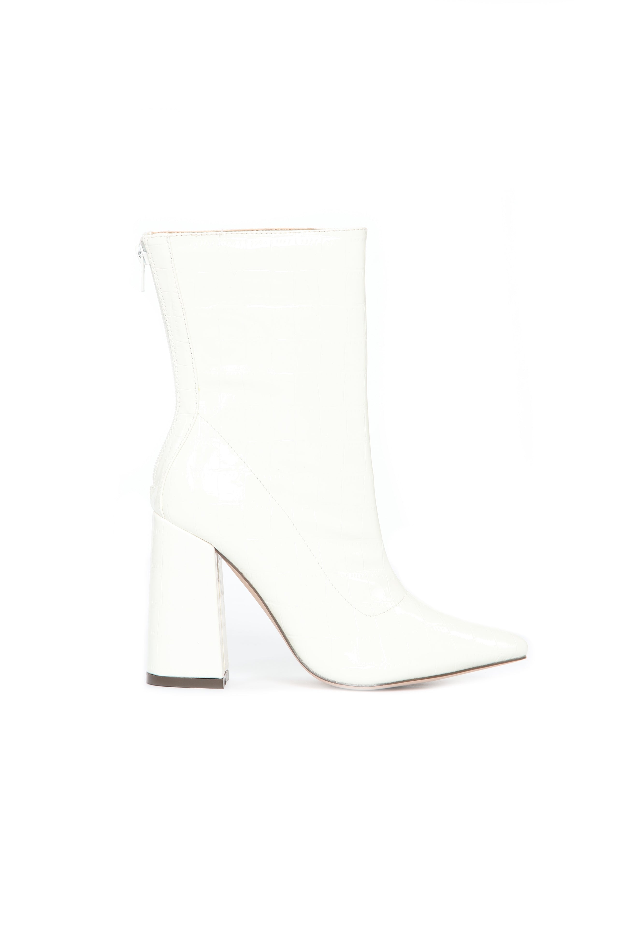 In Disguise Bootie - White Croc image 1