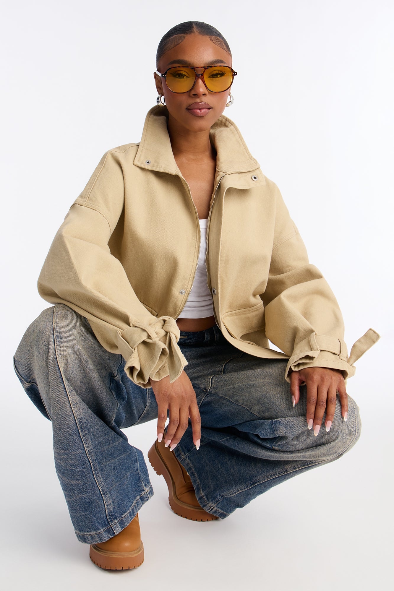 Out And About Twill Anorak Jacket - Khaki image 1
