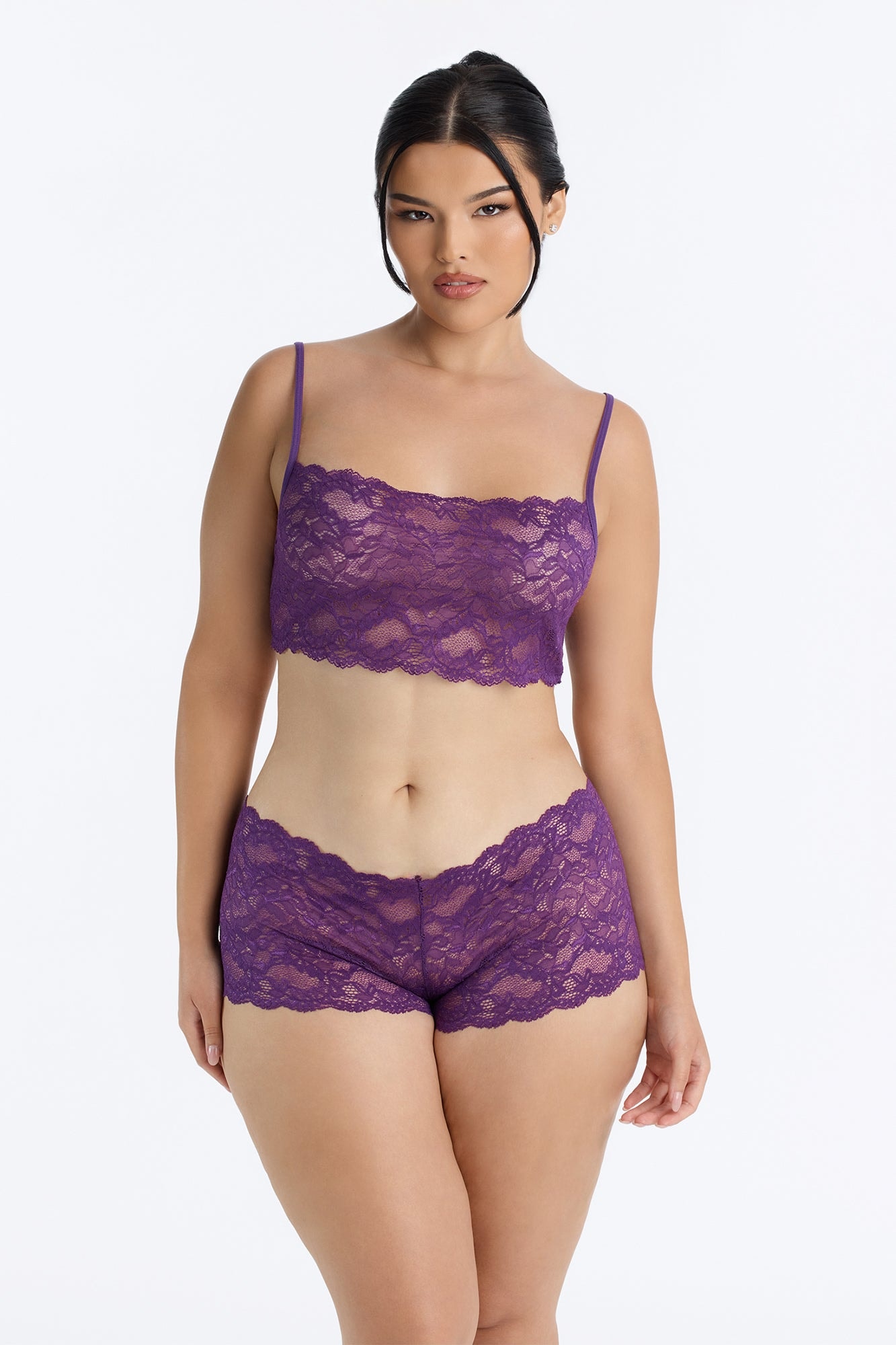 Sultry Moments Lace 2 Piece Set - Eggplant image 1