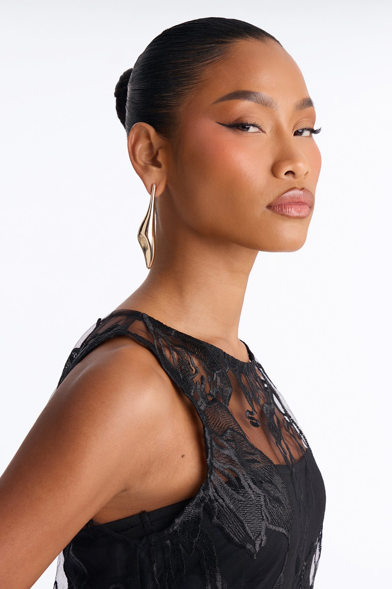 Chrome Gal Drop Earrings - Gold image 1