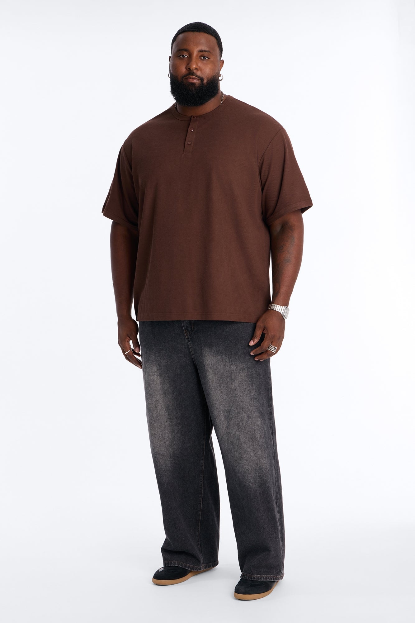 Smoke Vapor Baggy Jean - Dark Wash alternate