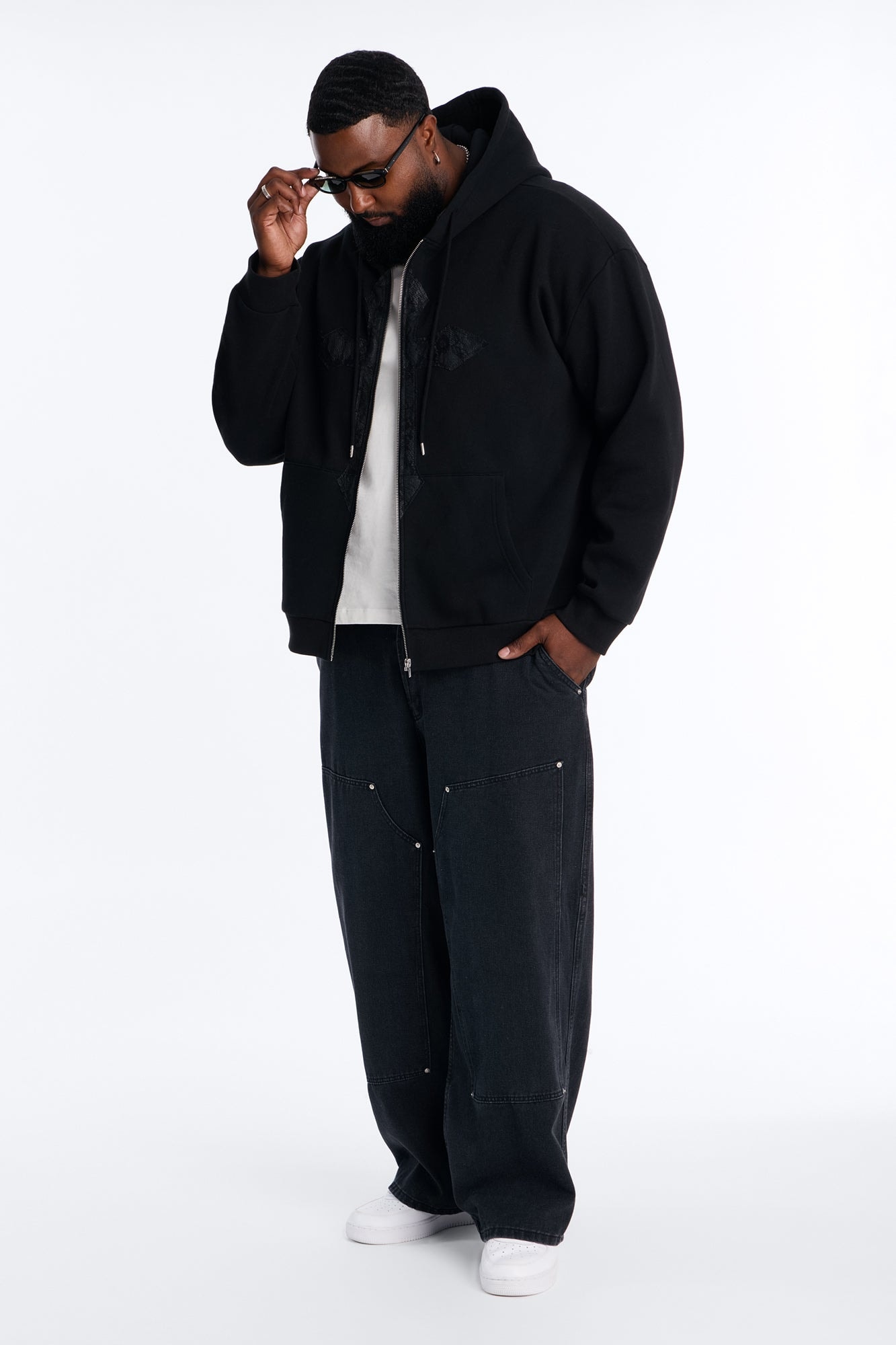 Anvil Double Knee Baggy Jean - Black alternate