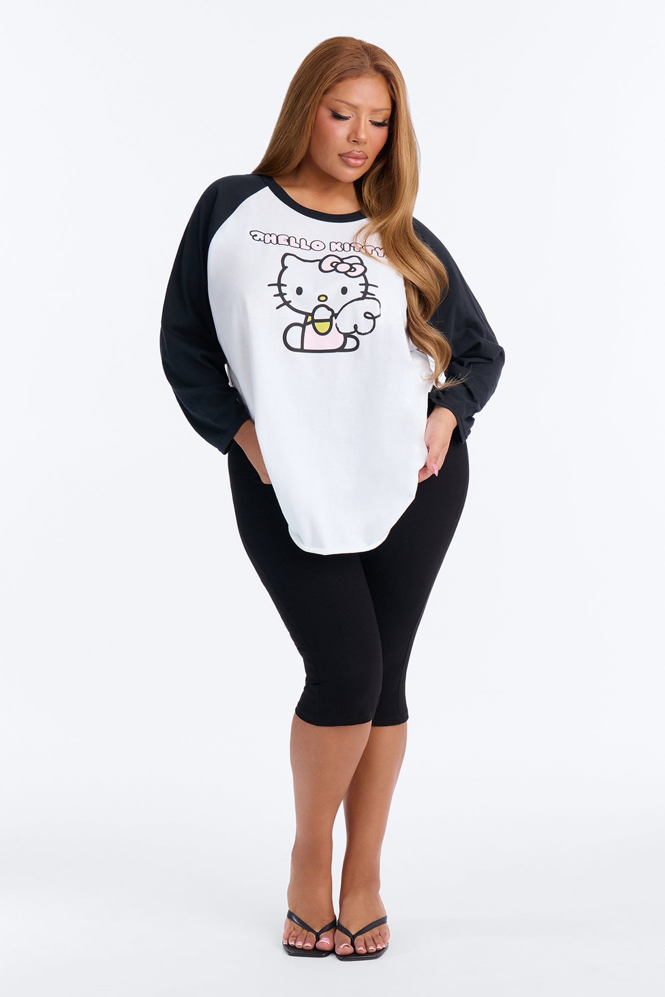 Hello Kitty Angel Wings Raglan Tee - White/combo image 1