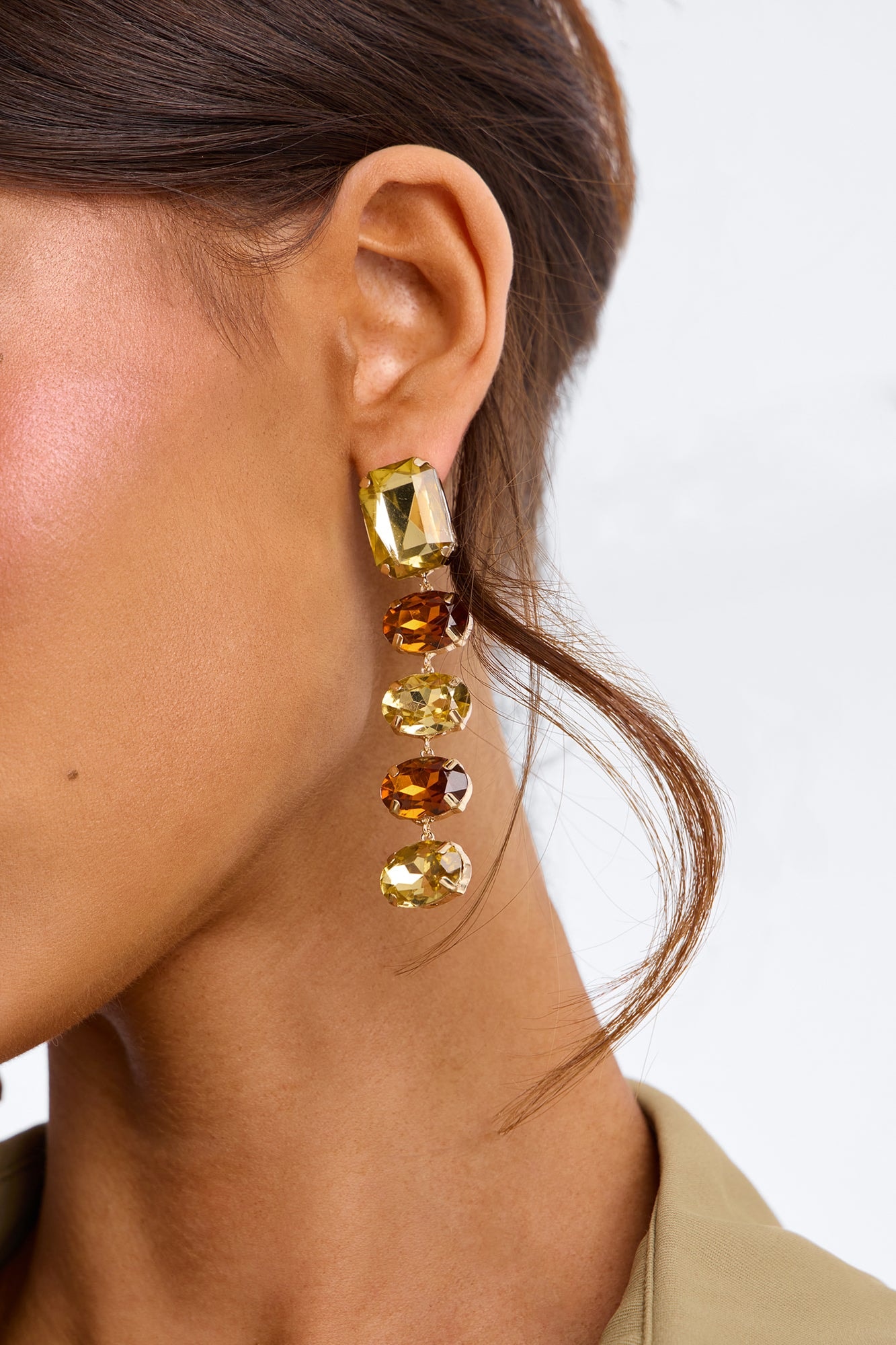 Lost Interest Drop Earrings - Brown/combo image 1