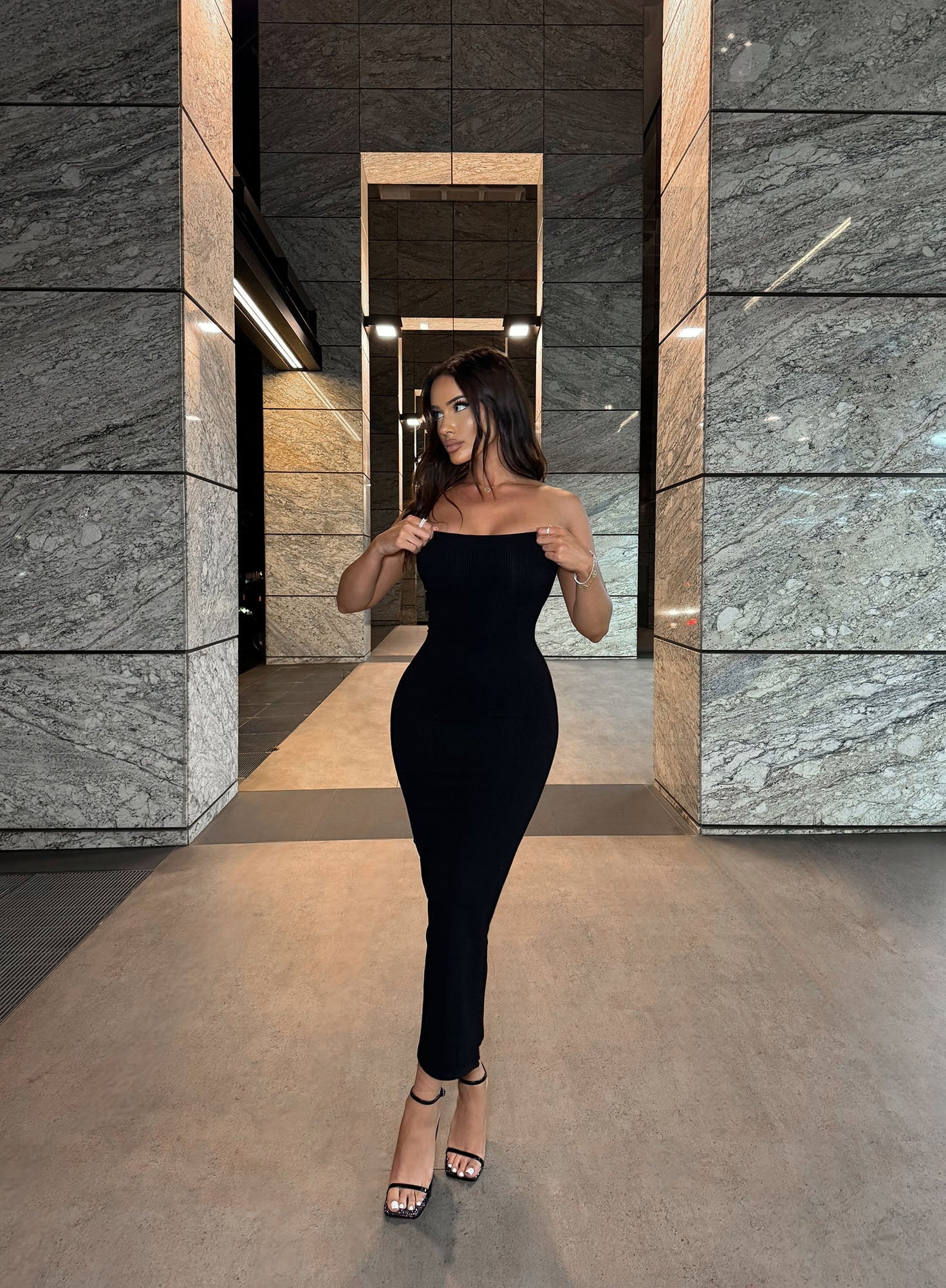 Madeline Snatched Maxi Dress - Black image 1