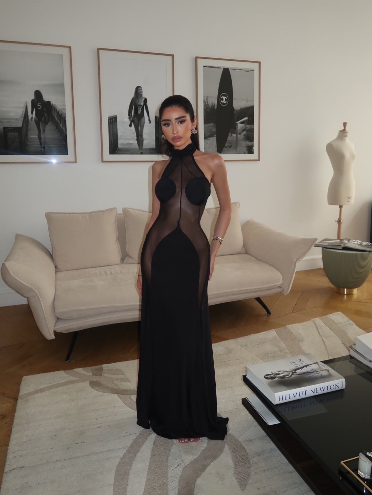 Irreplaceable Sheer Maxi Dress - Black image 1
