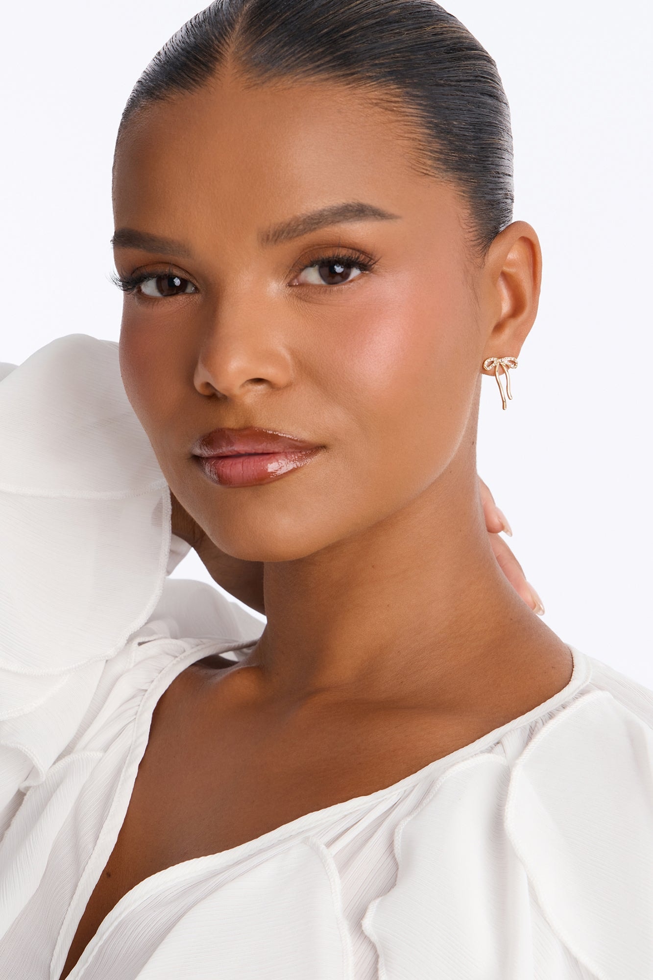 Love Me More Stud Earrings - Gold image 1