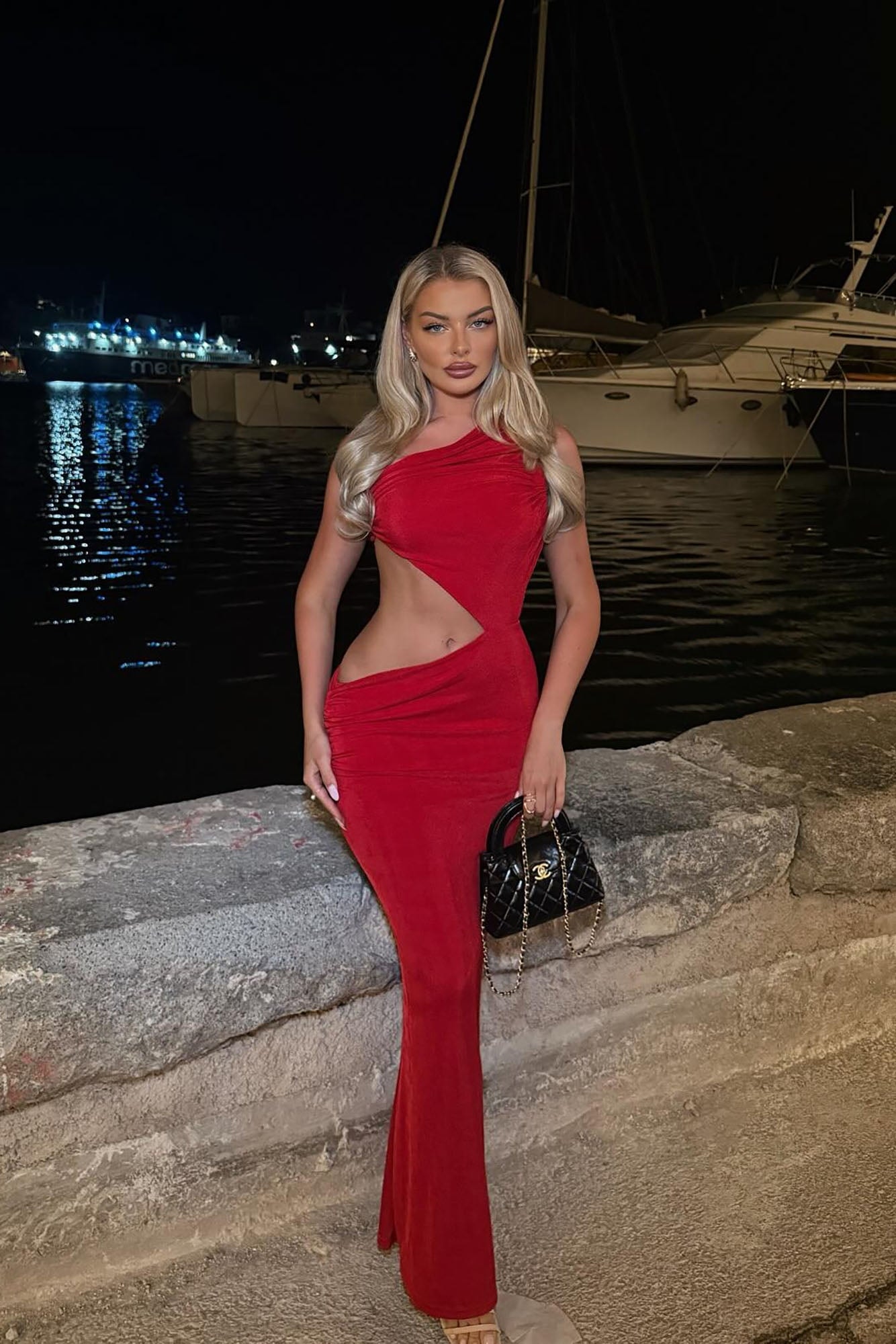 Janae Backless Maxi Dress - Red image 1