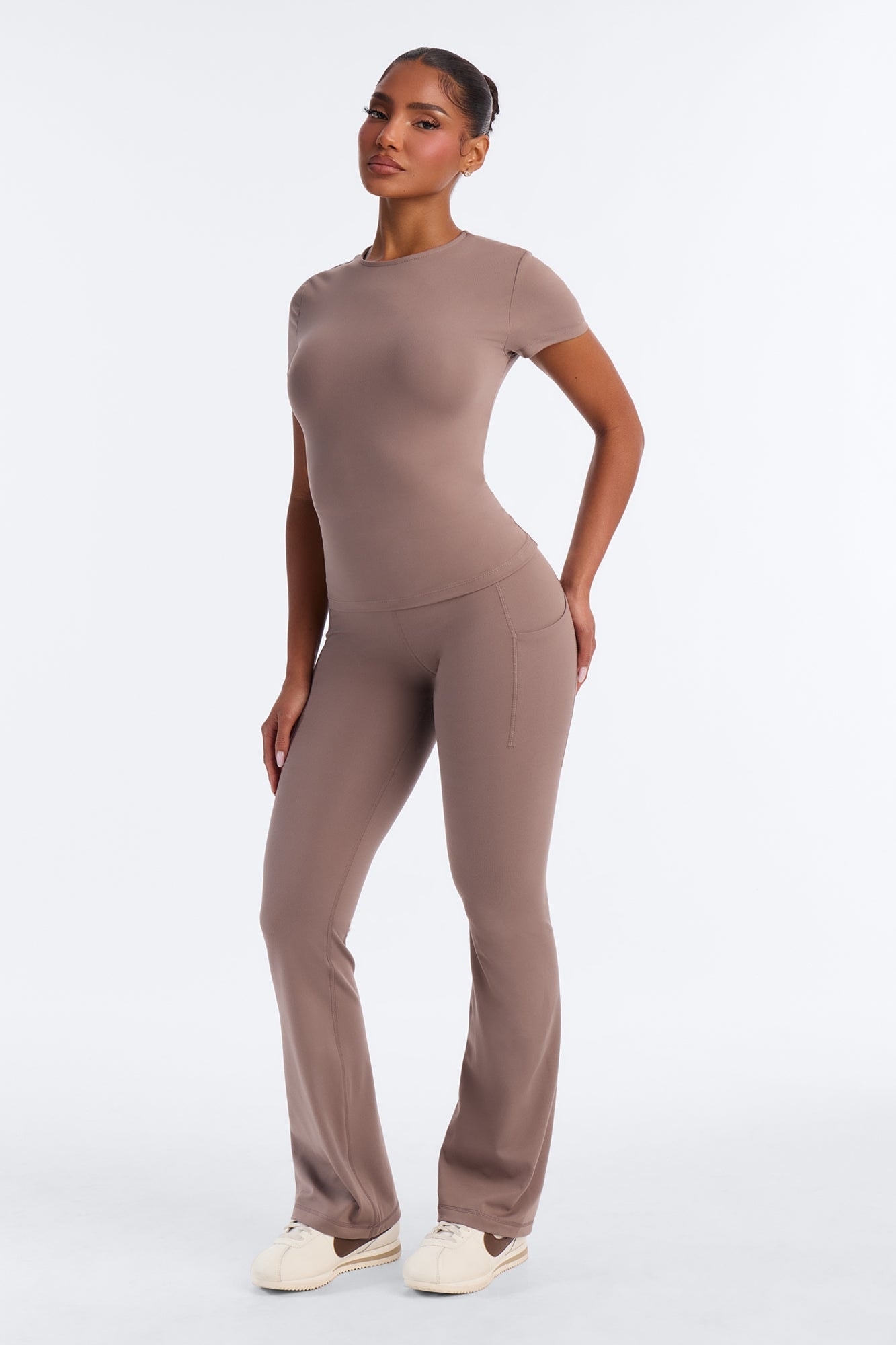 Myla Tricot Lounge Flare Pant - Stone image 1