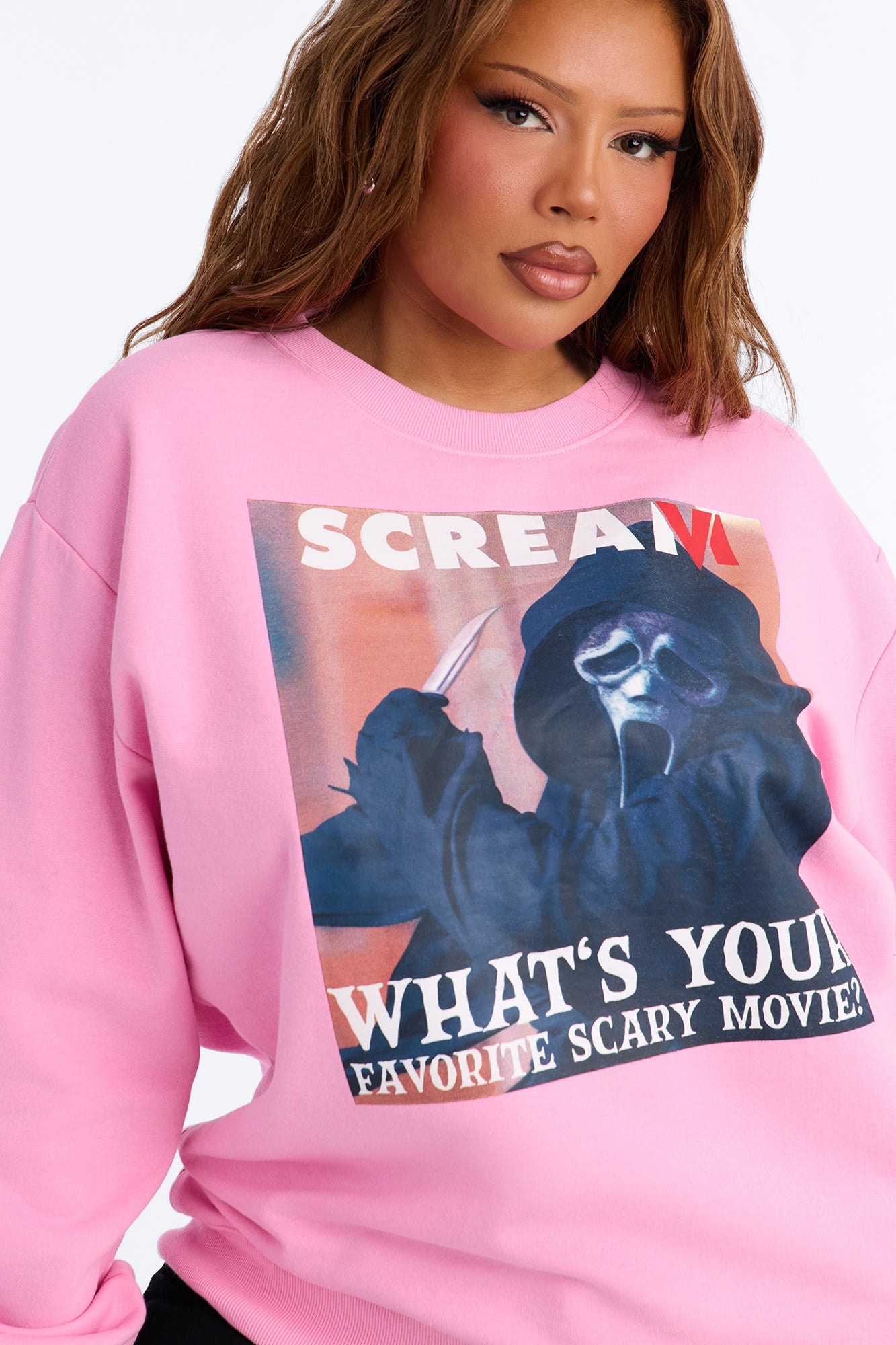 Scream Crew Sweatshirt - Pink image 1