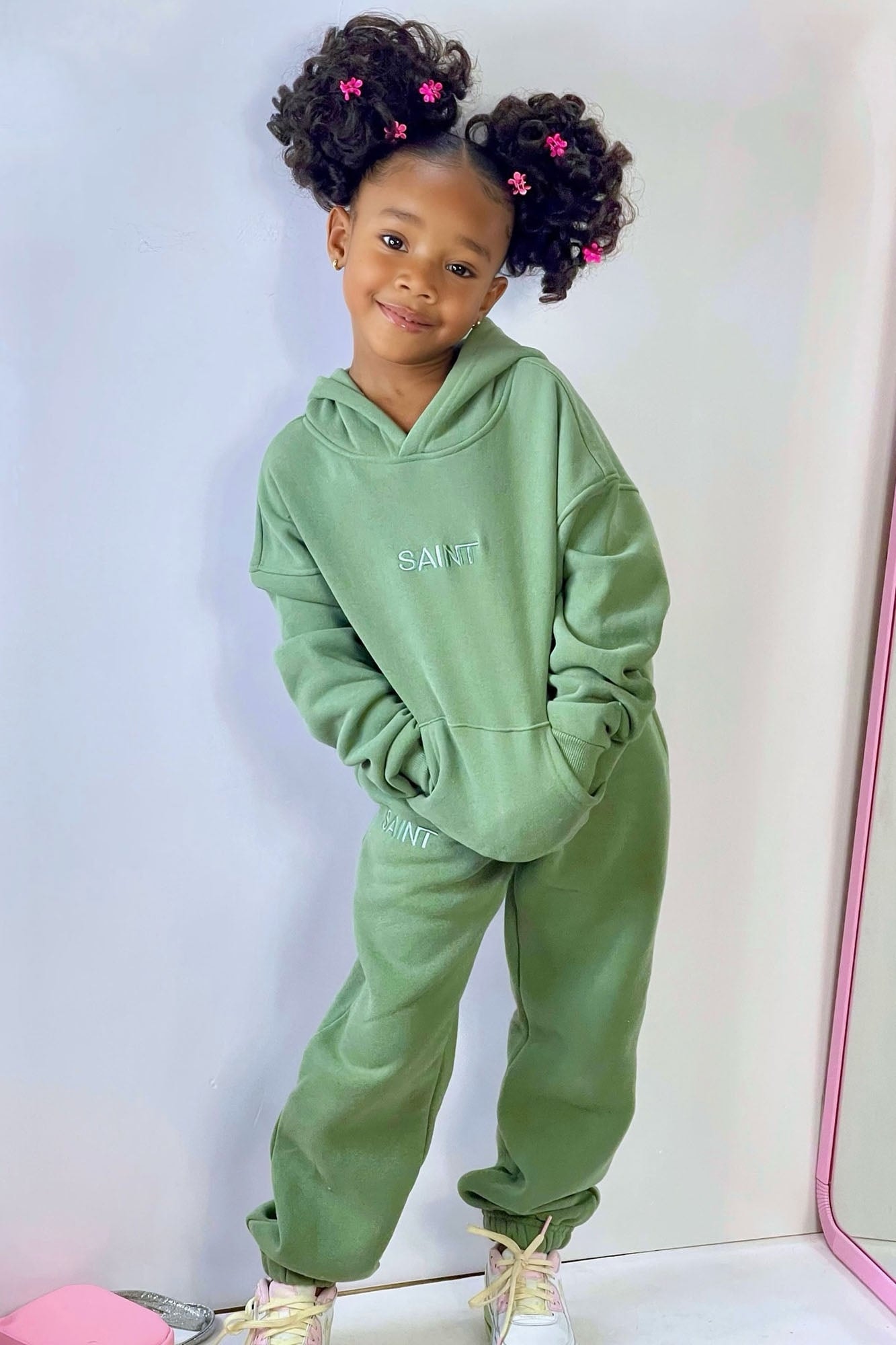 Mini Saint Sweatpant Set - Sage image 1
