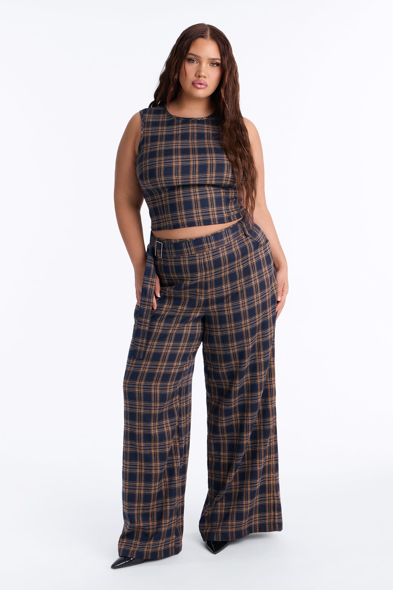 Little Miss Perfect Pant Set - Navy/combo image 1