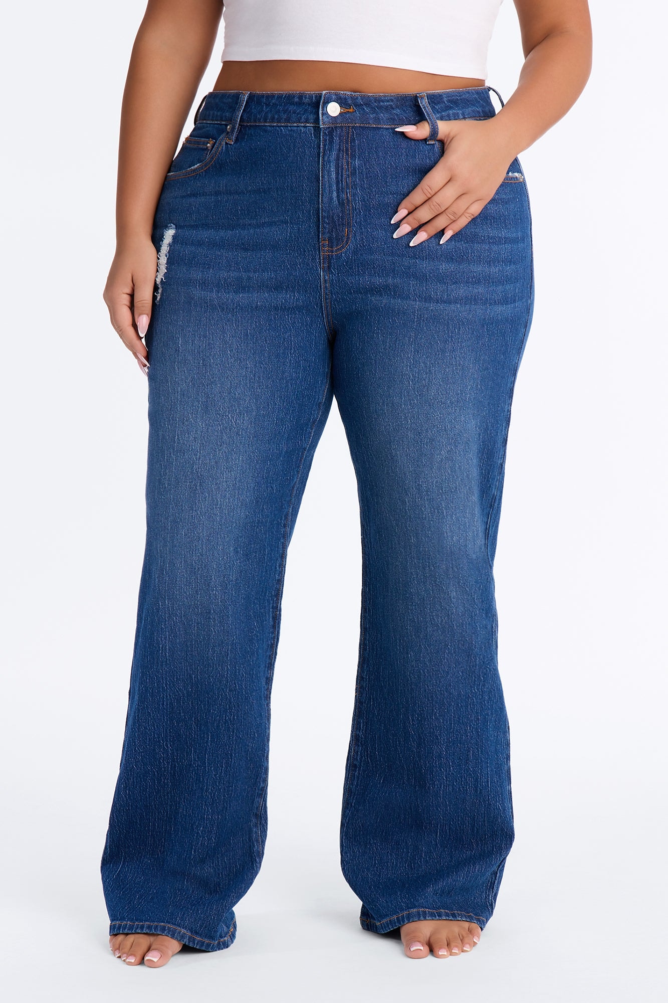 Next Chapter High Rise Stretch Straight Leg Jeans - Dark Wash alternate