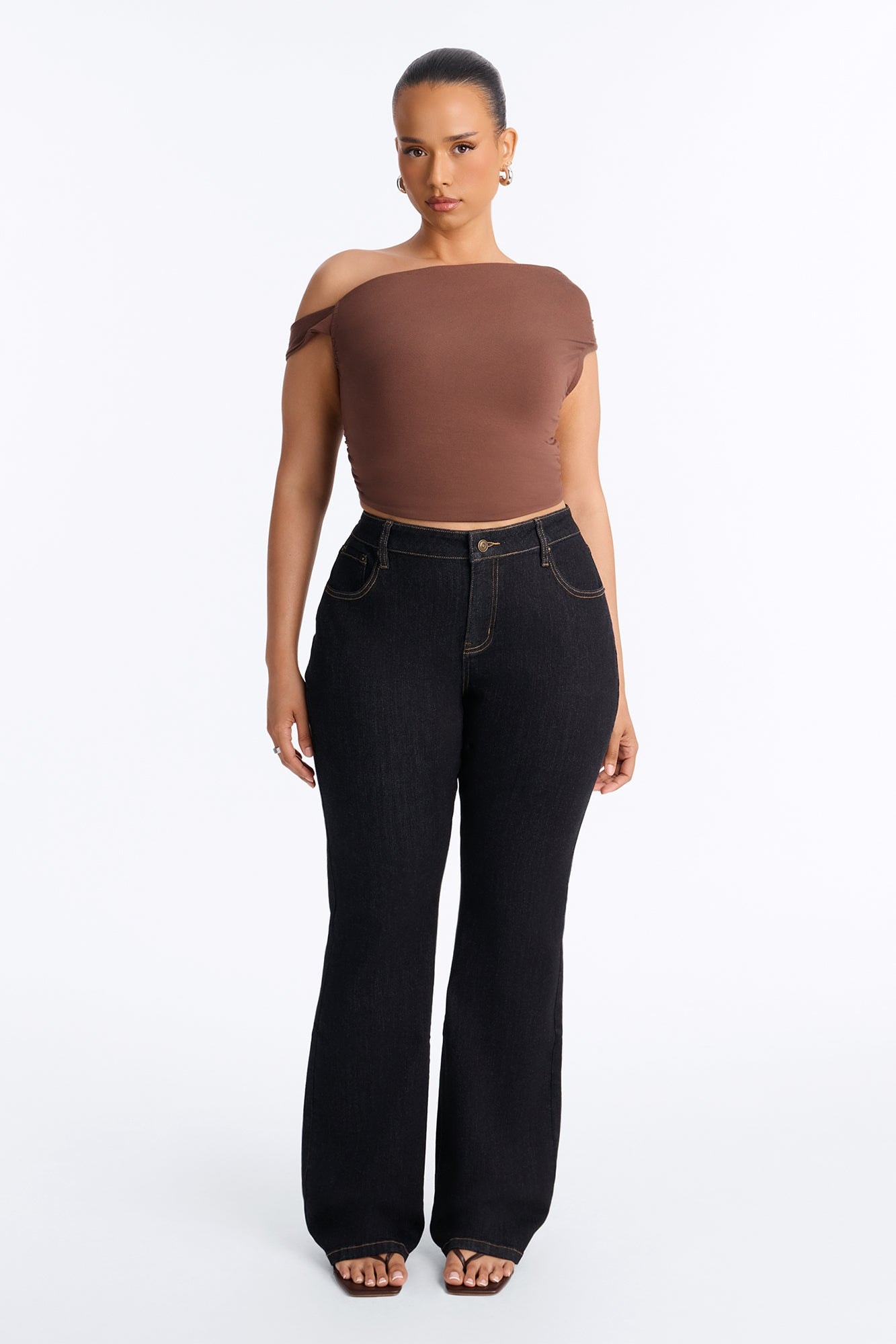 Harlow Heritage Mid Waist Bootcut Jeans - Dark Denim image 1