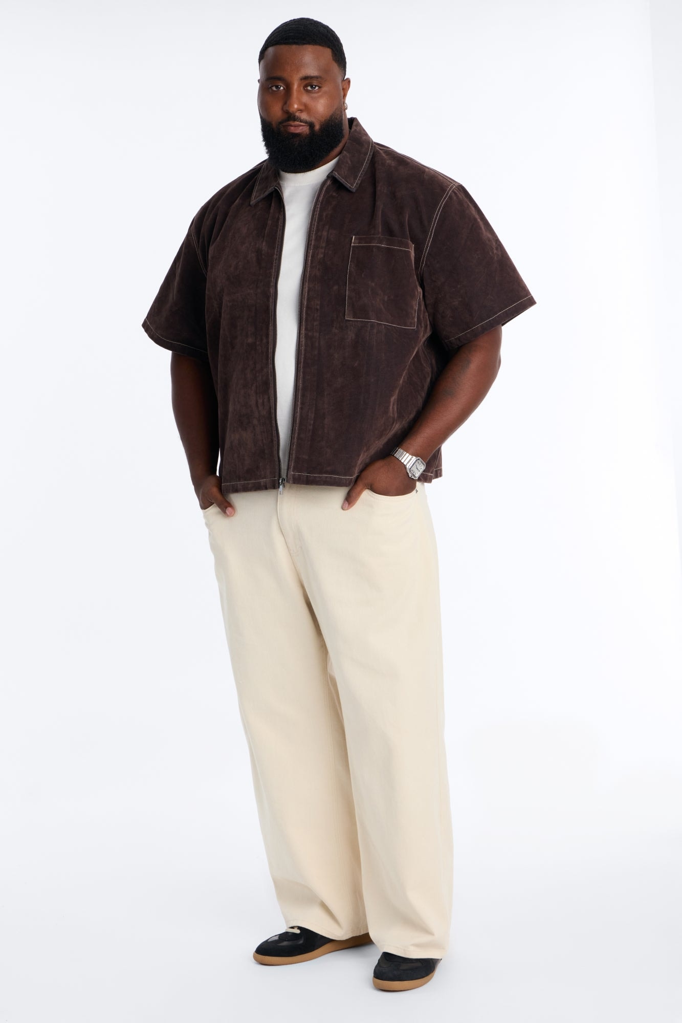 Essential Baggy Rigid Jean - Cream alternate