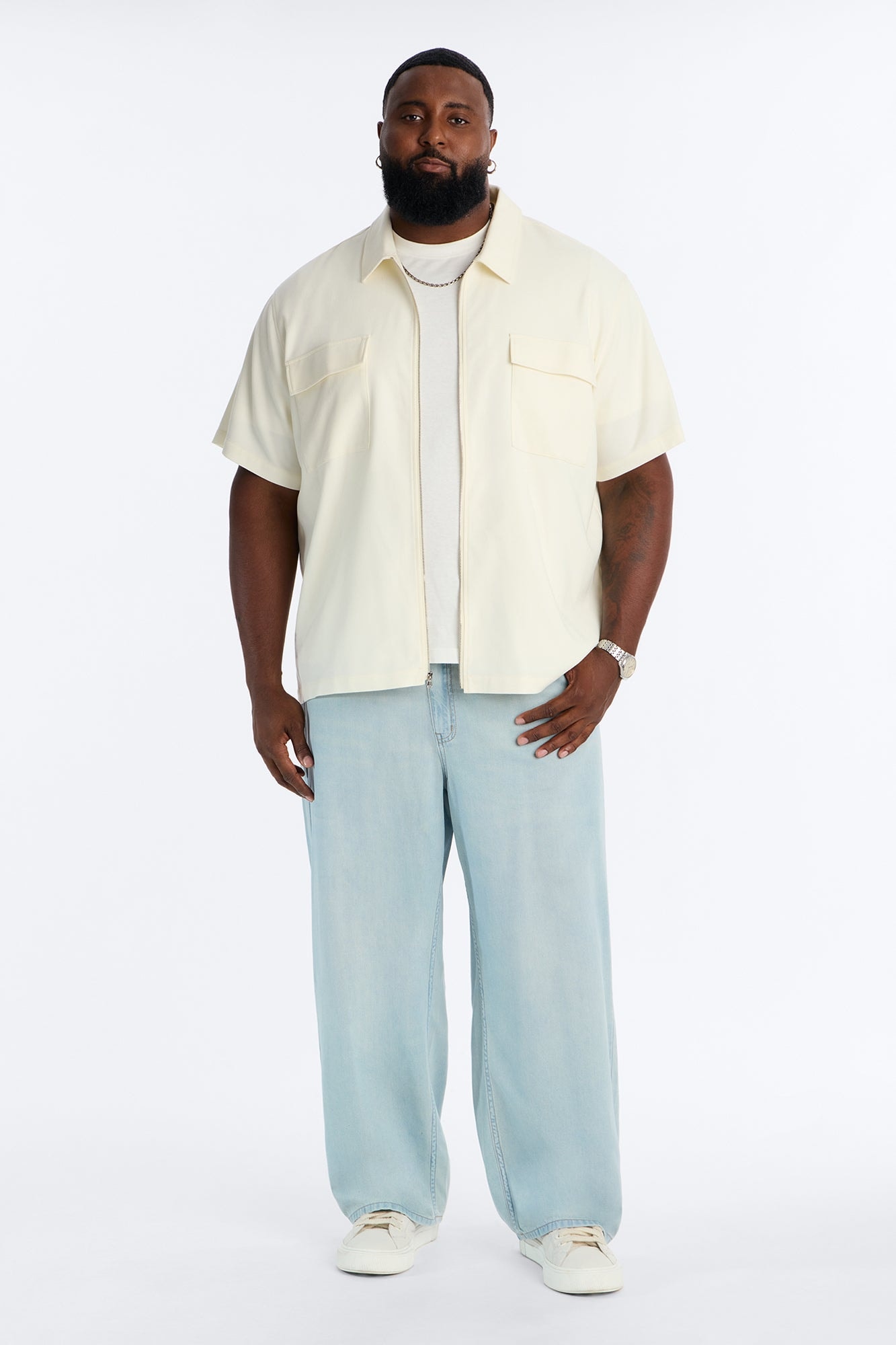 Everyday Hemp Baggy Jean - Light Blue Wash alternate