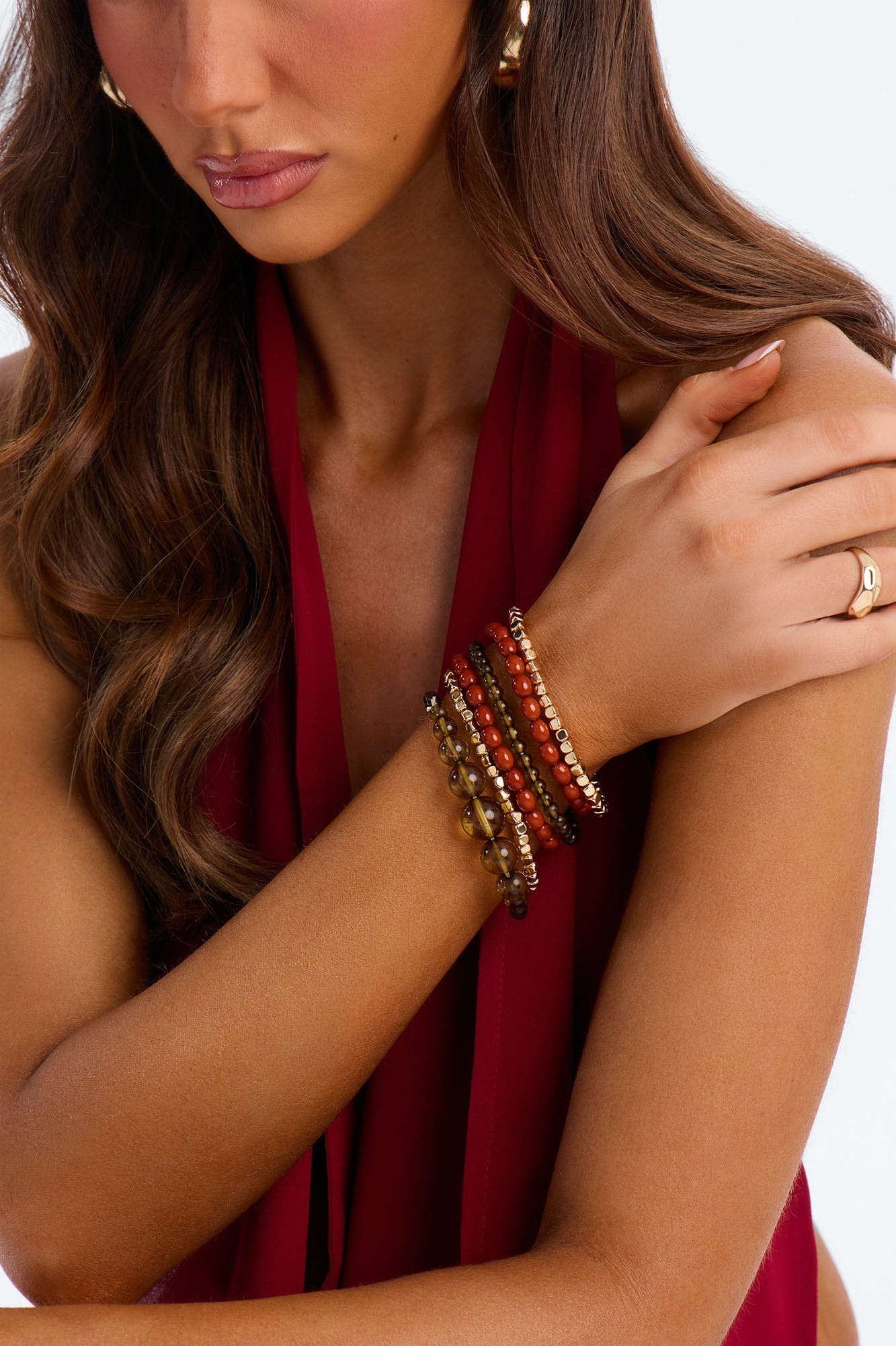 Heartwood 6 Piece Bracelet Set - Gold/combo image 1