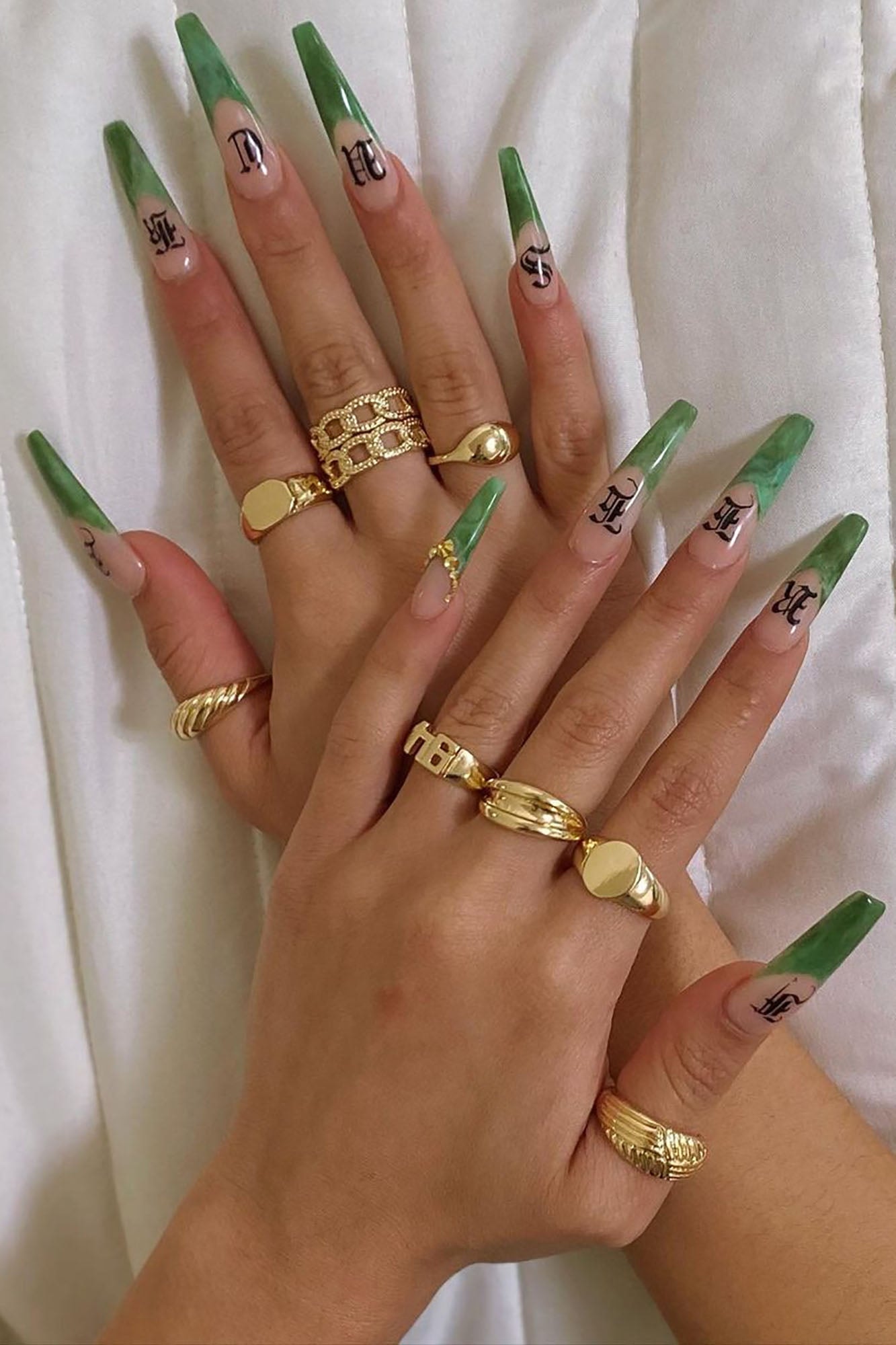 Croissant Multi Ring Set - Gold image 1